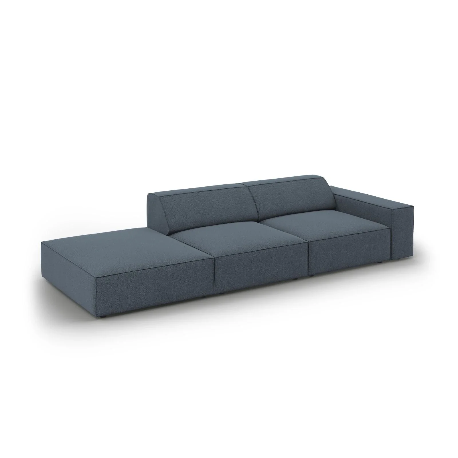 Jodie 3-Sitzer Sofa, Linke Seite offen, eckig, aus Samt oder Strukturstoff, 262x102 cm - Image 79