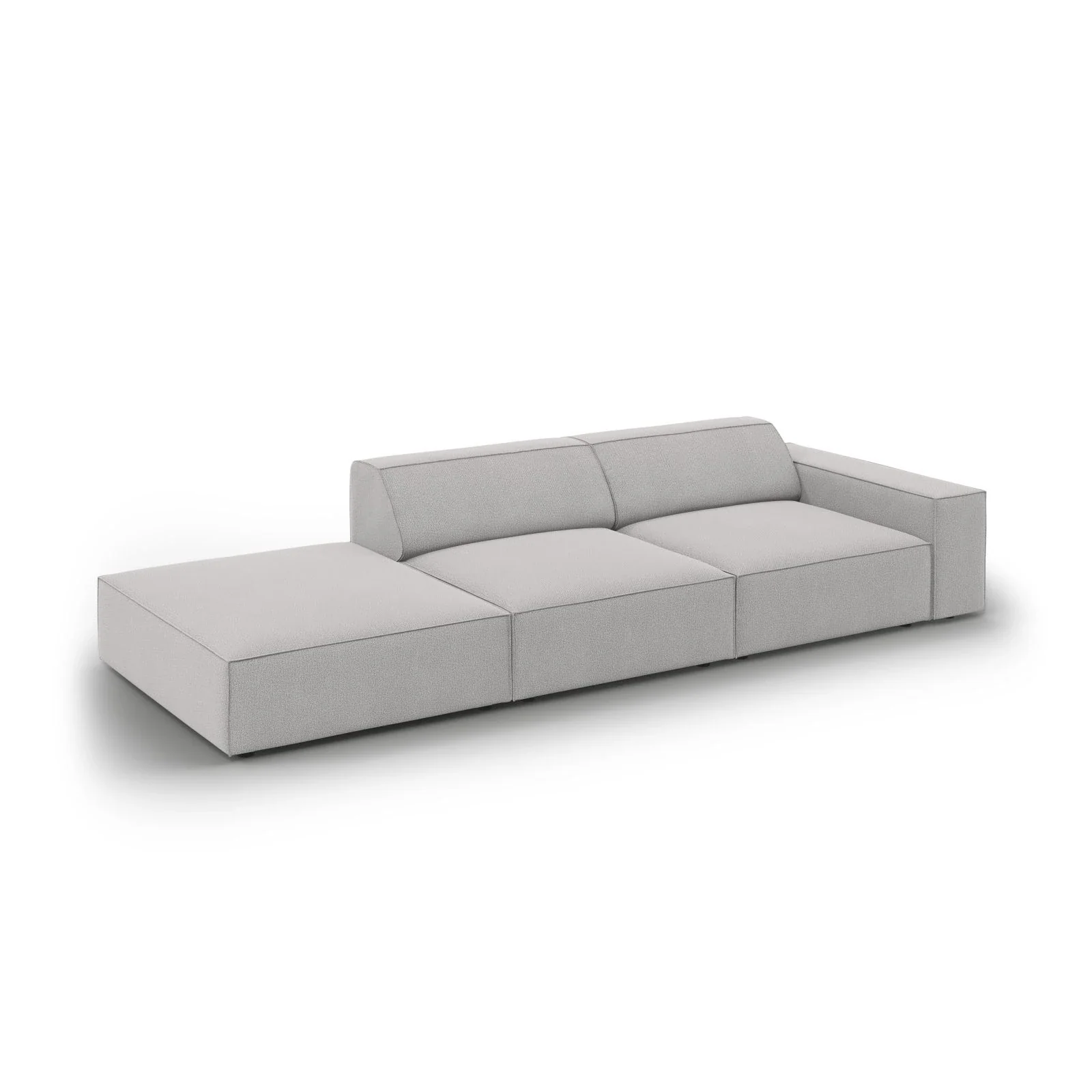 Jodie 3-Sitzer Sofa, Linke Seite offen, eckig, aus Samt oder Strukturstoff, 262x102 cm - Image 86