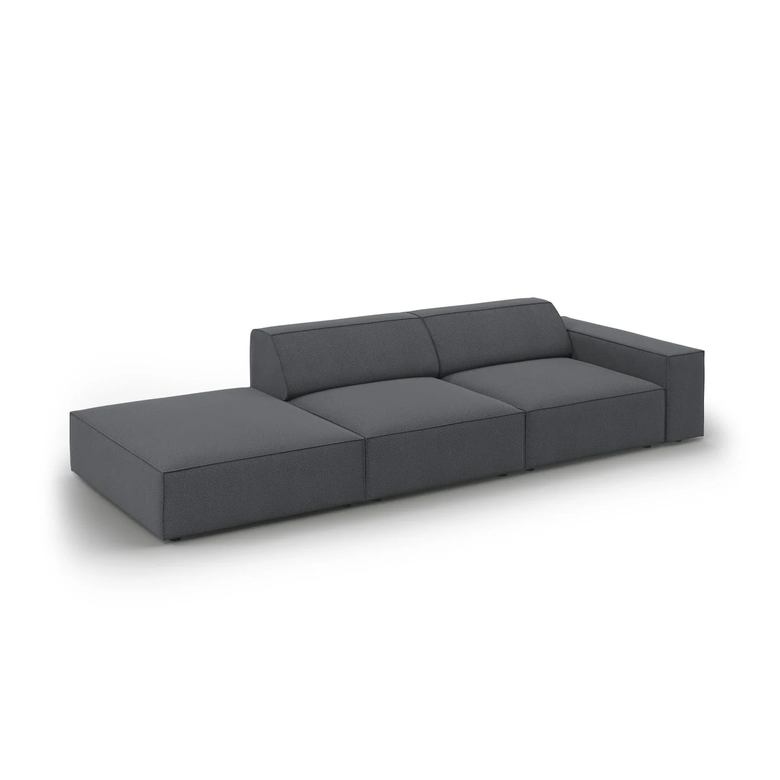 Jodie 3-Sitzer Sofa, Linke Seite offen, eckig, aus Samt oder Strukturstoff, 262x102 cm - Image 93