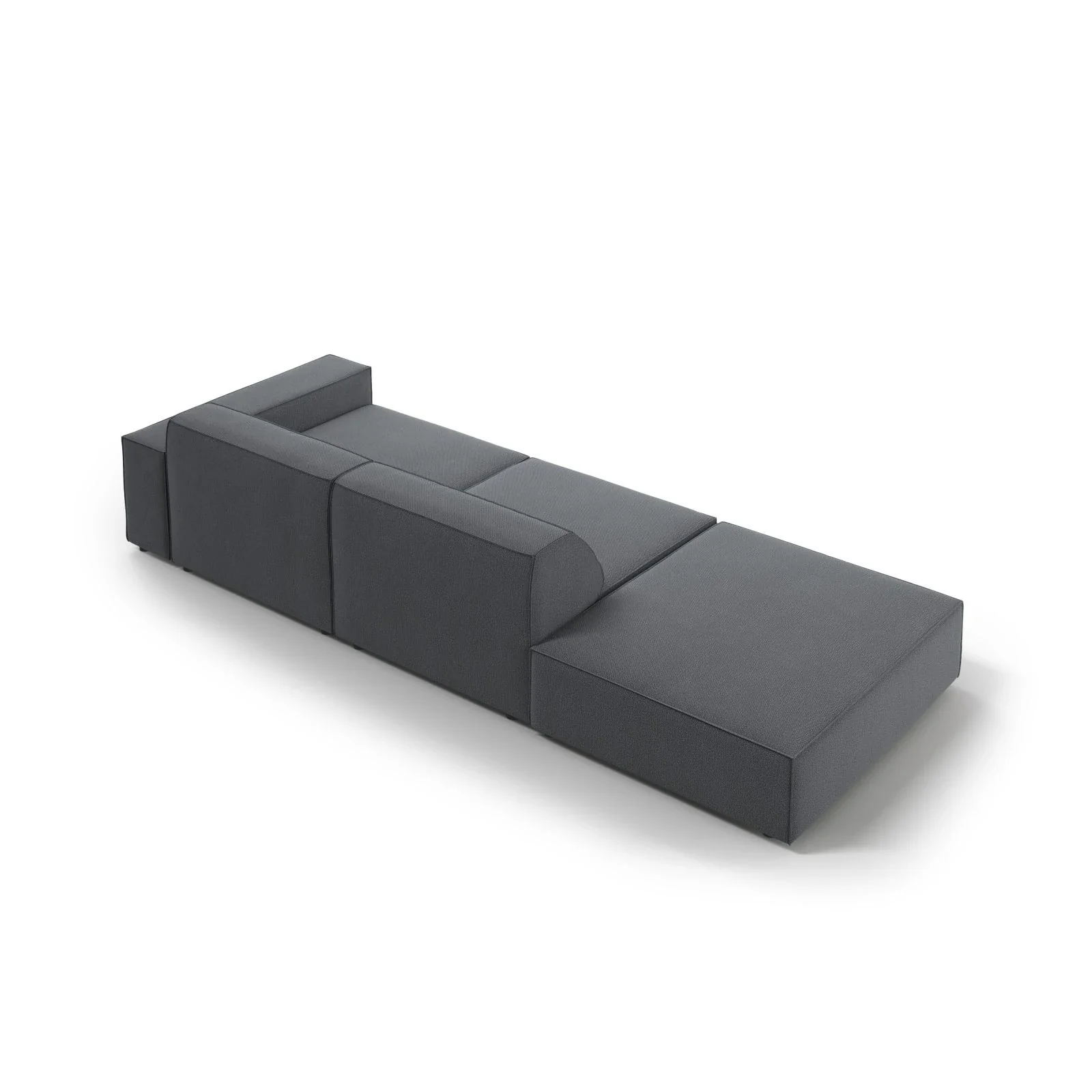 Jodie 3-Sitzer Sofa, Linke Seite offen, eckig, aus Samt oder Strukturstoff, 262x102 cm - Image 95