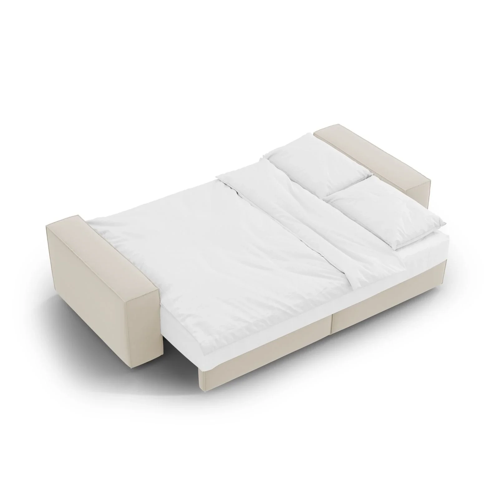 Jodie 3-Sitzer Sofa mit Schlaffunktion und Bettkasten, ausklappbar, aus Samt, Boucle oder Strukturstoff, 247x107 cm - Image 111