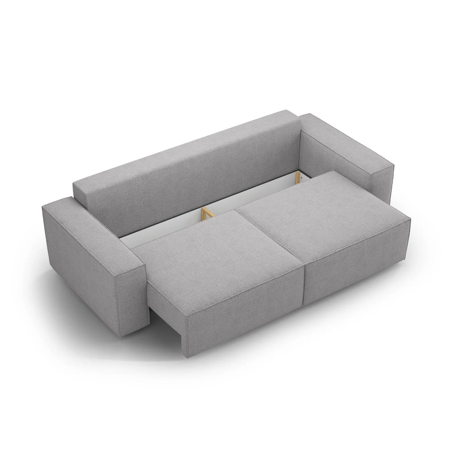 Jodie 3-Sitzer Sofa mit Schlaffunktion und Bettkasten, ausklappbar, aus Samt, Boucle oder Strukturstoff, 247x107 cm - Image 29
