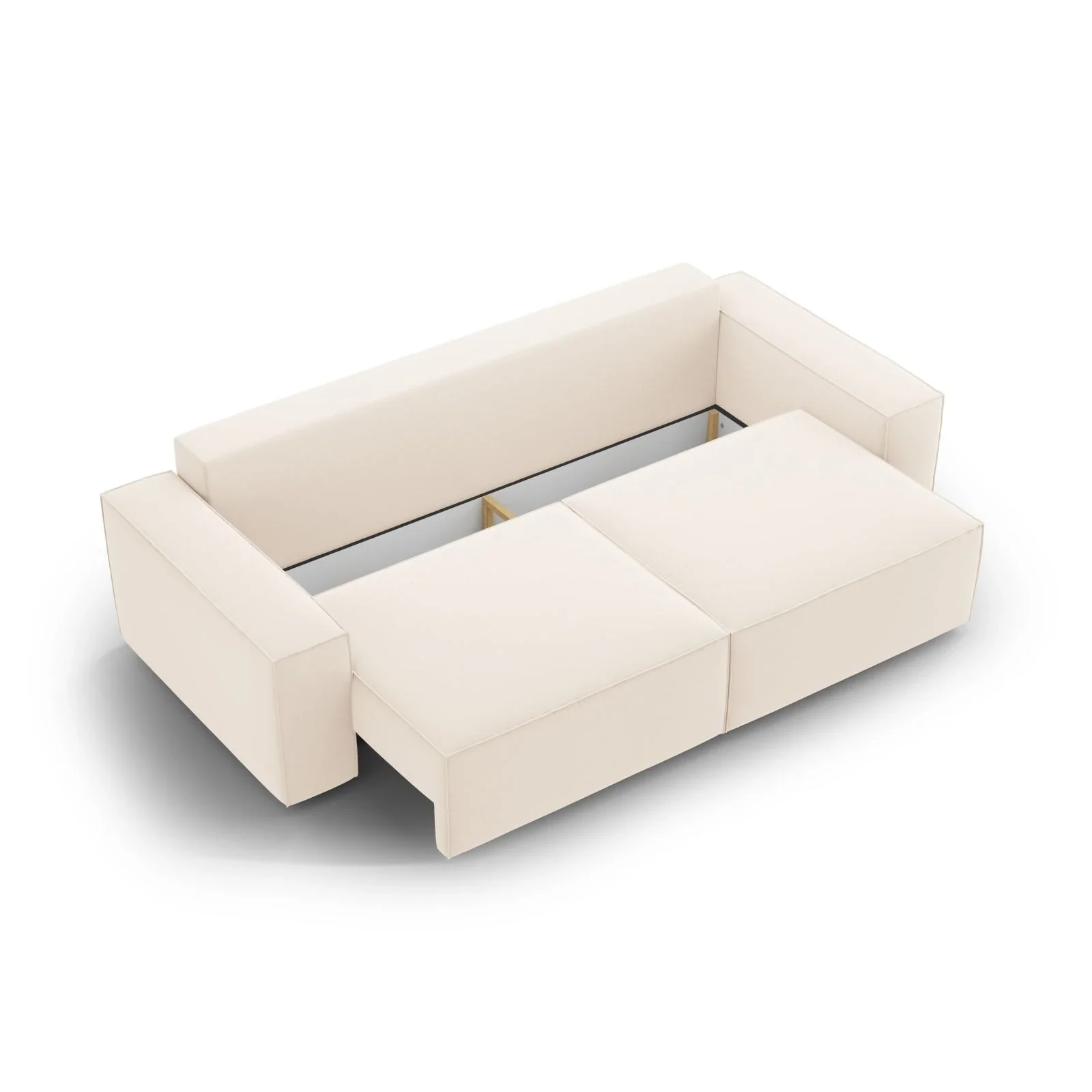 Jodie 3-Sitzer Sofa mit Schlaffunktion und Bettkasten, ausklappbar, aus Samt, Boucle oder Strukturstoff, 247x107 cm - Image 53