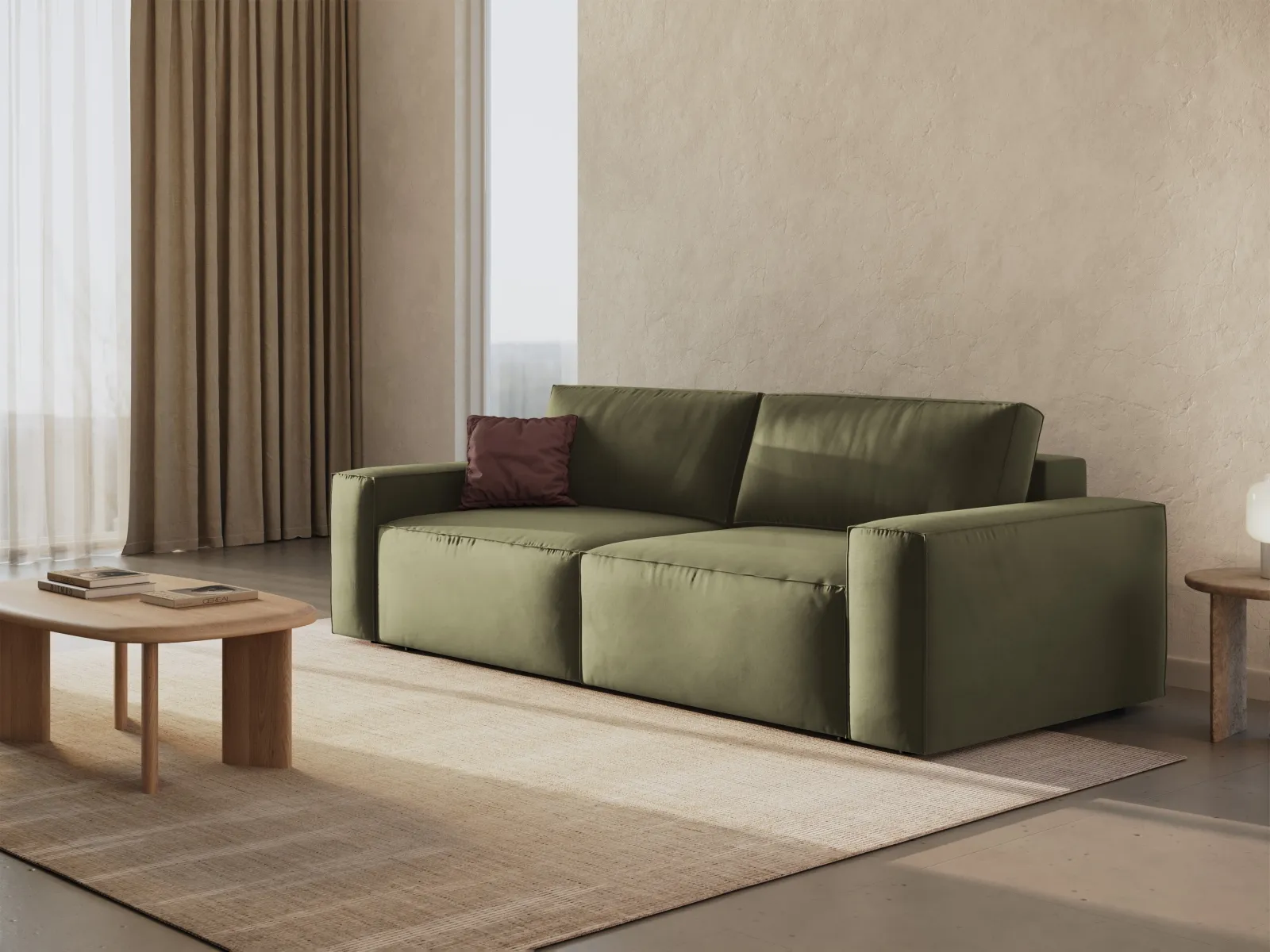 Jodie 3-Sitzer Sofa mit Schlaffunktion und Bettkasten, ausklappbar, aus Samt, Boucle oder Strukturstoff, 247x107 cm - Image 58