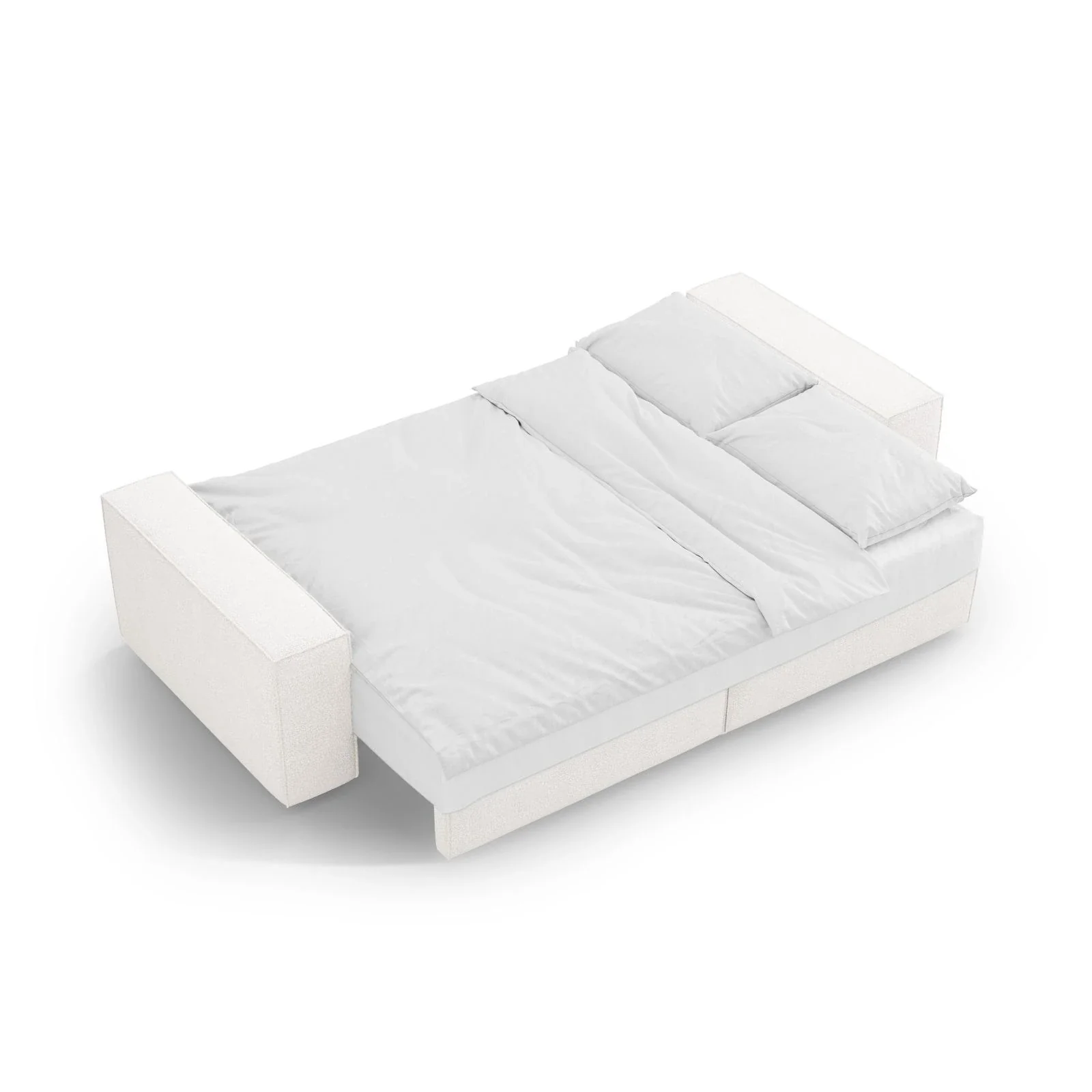 Jodie 3-Sitzer Sofa mit Schlaffunktion und Bettkasten, ausklappbar, aus Samt, Boucle oder Strukturstoff, 247x107 cm - Image 6