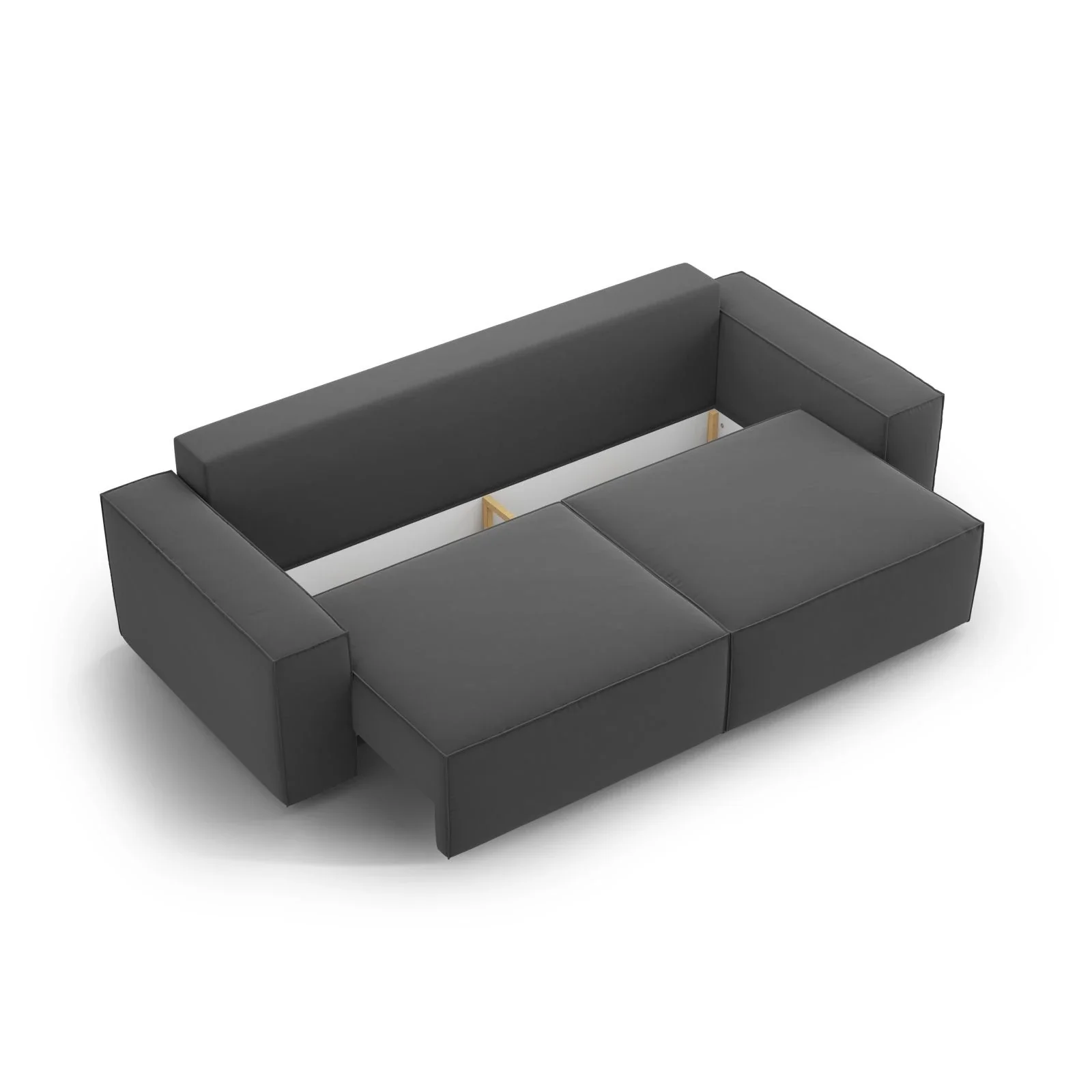 Jodie 3-Sitzer Sofa mit Schlaffunktion und Bettkasten, ausklappbar, aus Samt, Boucle oder Strukturstoff, 247x107 cm - Image 93