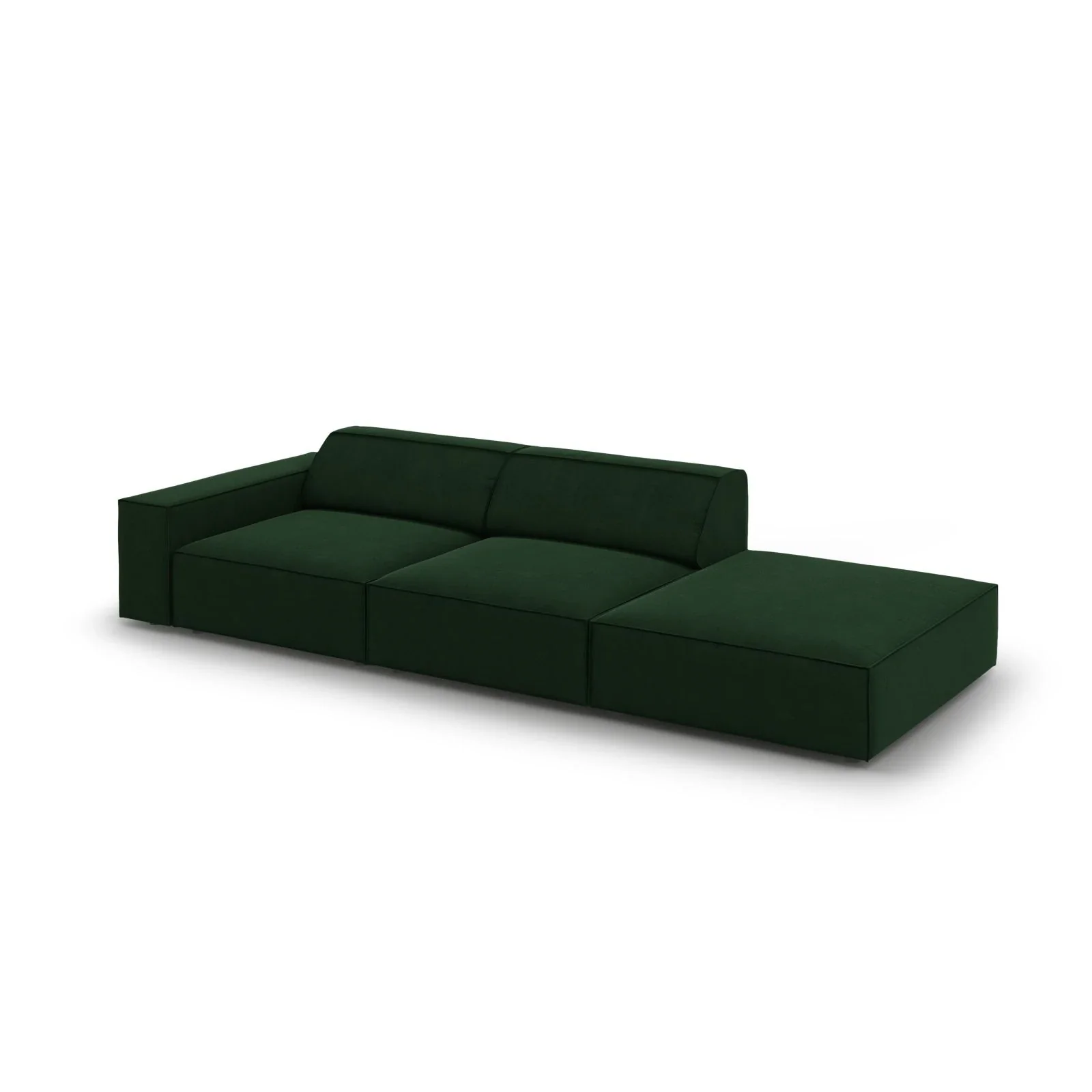 Jodie 3-Sitzer Sofa, Rechte Seite offen, eckig, aus Samt oder Strukturstoff, 262x102 cm - Image 17