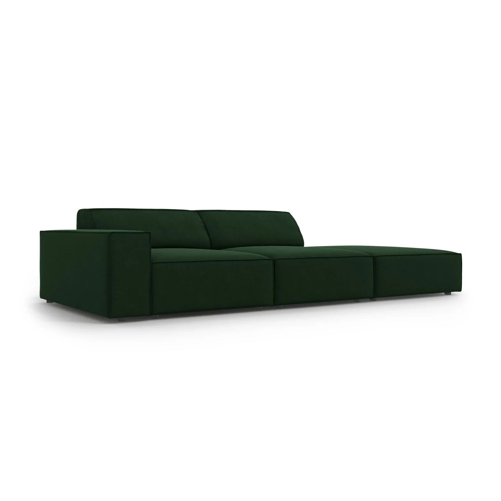 Jodie 3-Sitzer Sofa, Rechte Seite offen, eckig, aus Samt oder Strukturstoff, 262x102 cm - Image 18