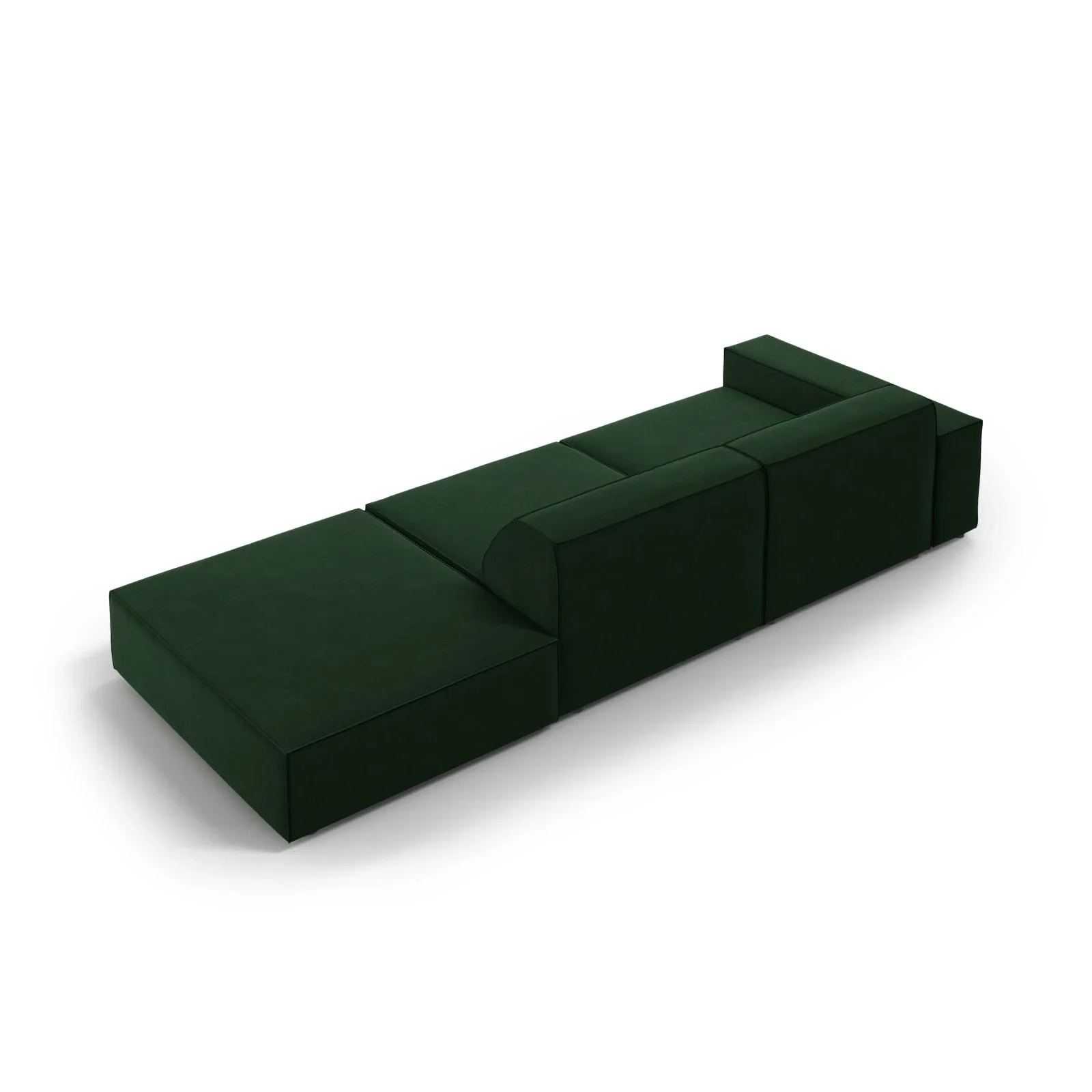 Jodie 3-Sitzer Sofa, Rechte Seite offen, eckig, aus Samt oder Strukturstoff, 262x102 cm - Image 19