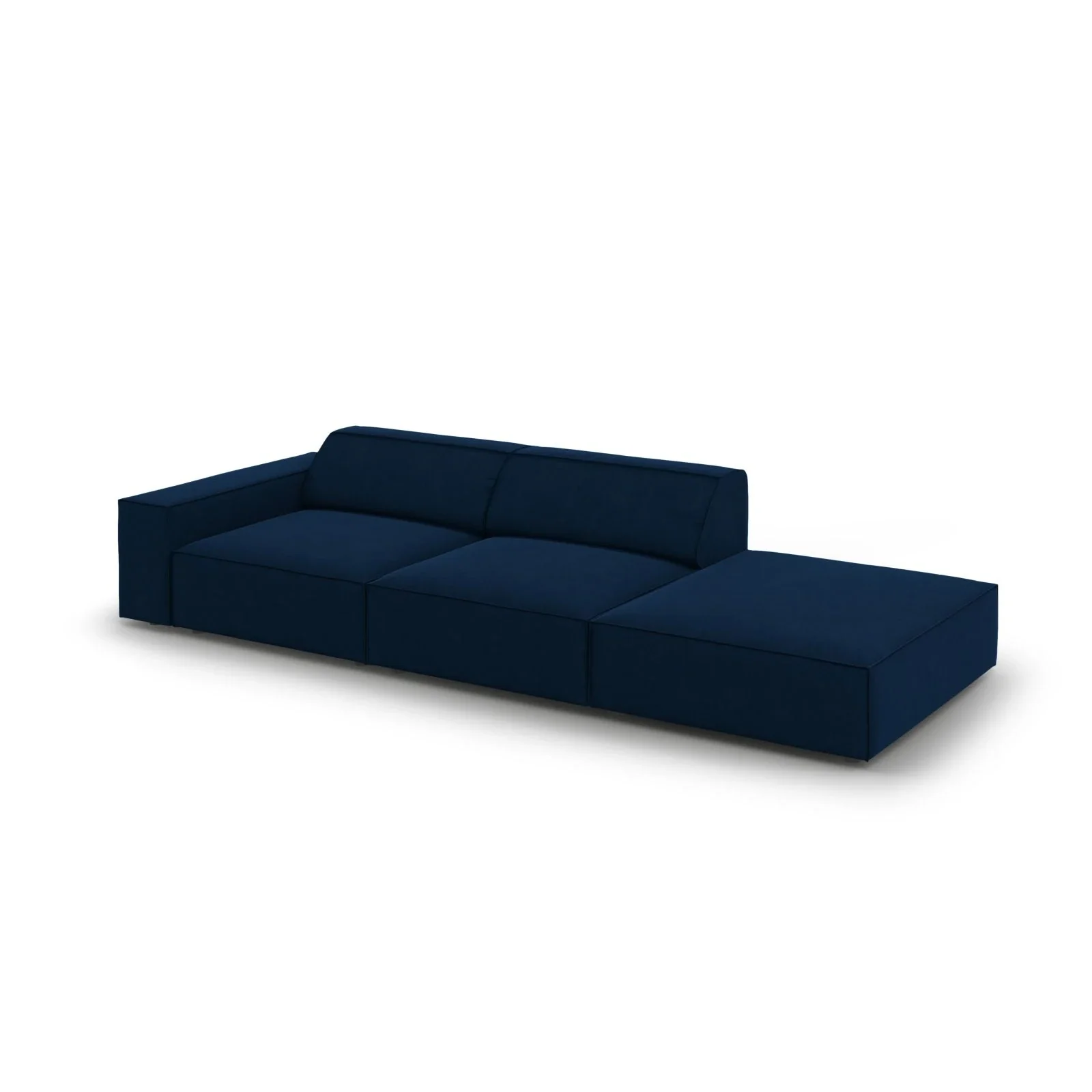 Jodie 3-Sitzer Sofa, Rechte Seite offen, eckig, aus Samt oder Strukturstoff, 262x102 cm - Image 24