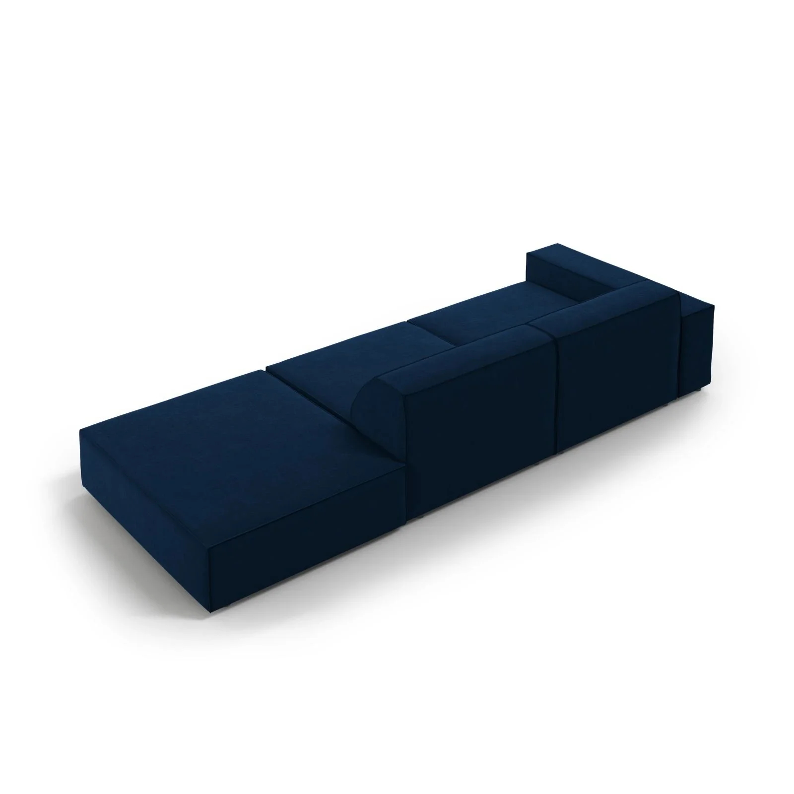 Jodie 3-Sitzer Sofa, Rechte Seite offen, eckig, aus Samt oder Strukturstoff, 262x102 cm - Image 26