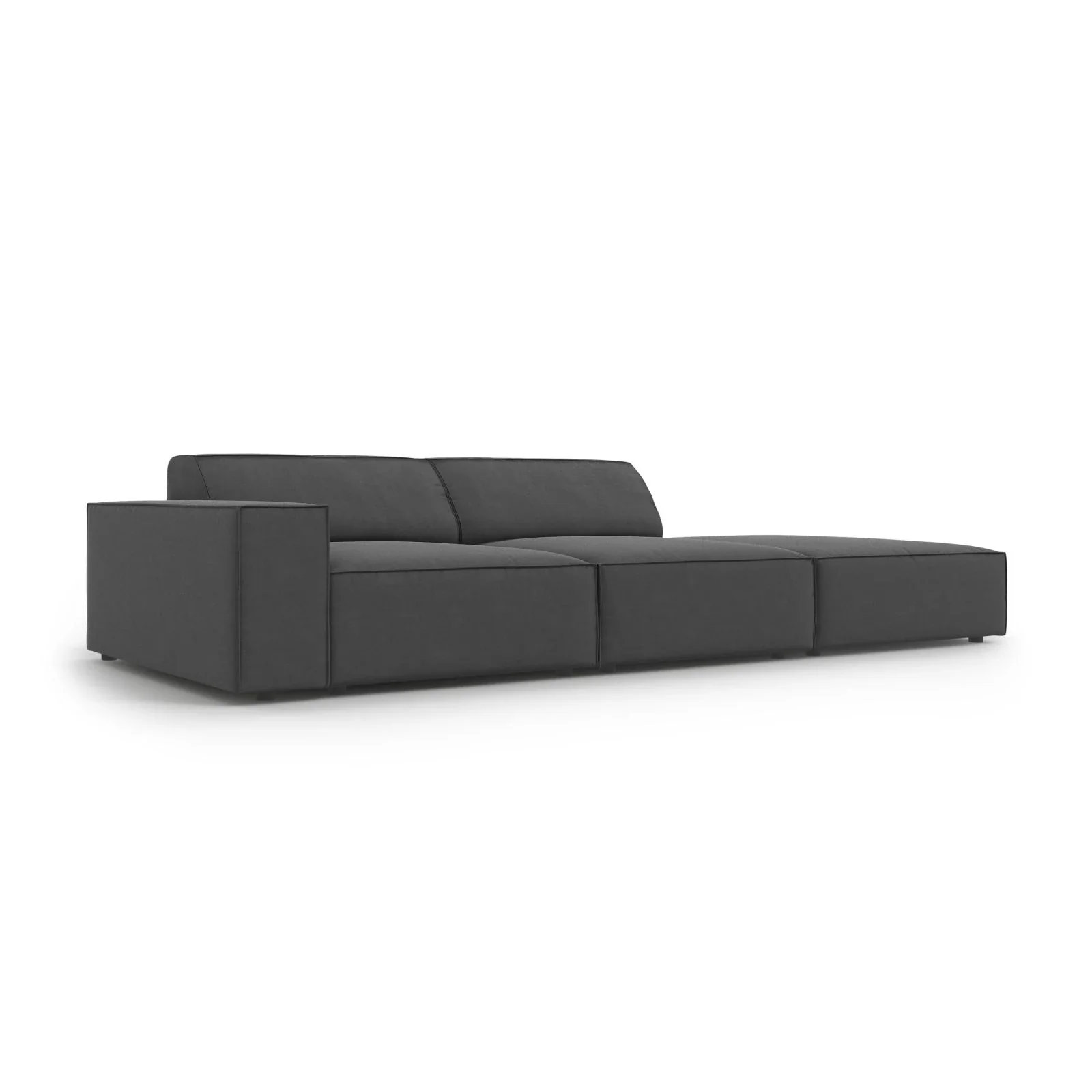 Jodie 3-Sitzer Sofa, Rechte Seite offen, eckig, aus Samt oder Strukturstoff, 262x102 cm - Image 39