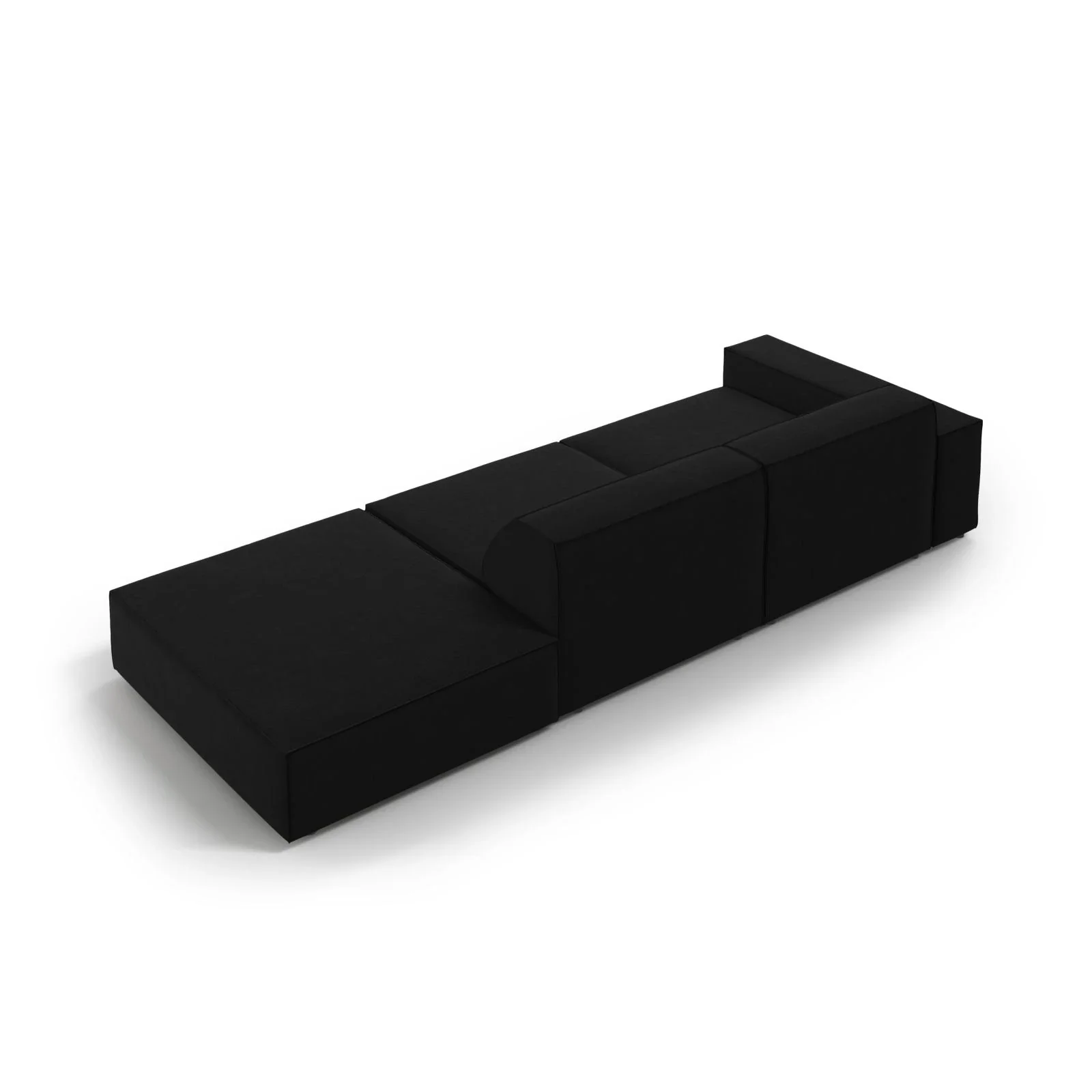 Jodie 3-Sitzer Sofa, Rechte Seite offen, eckig, aus Samt oder Strukturstoff, 262x102 cm - Image 47