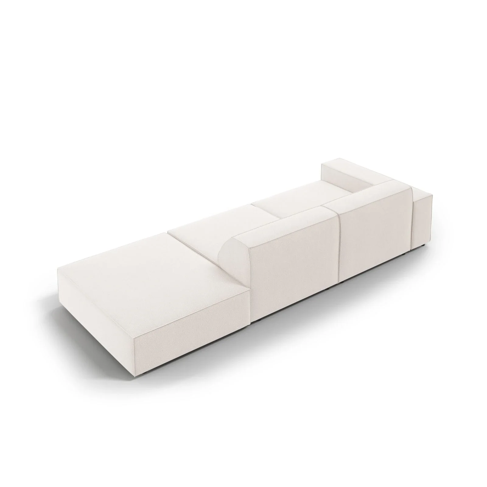 Jodie 3-Sitzer Sofa, Rechte Seite offen, eckig, aus Samt oder Strukturstoff, 262x102 cm - Image 67