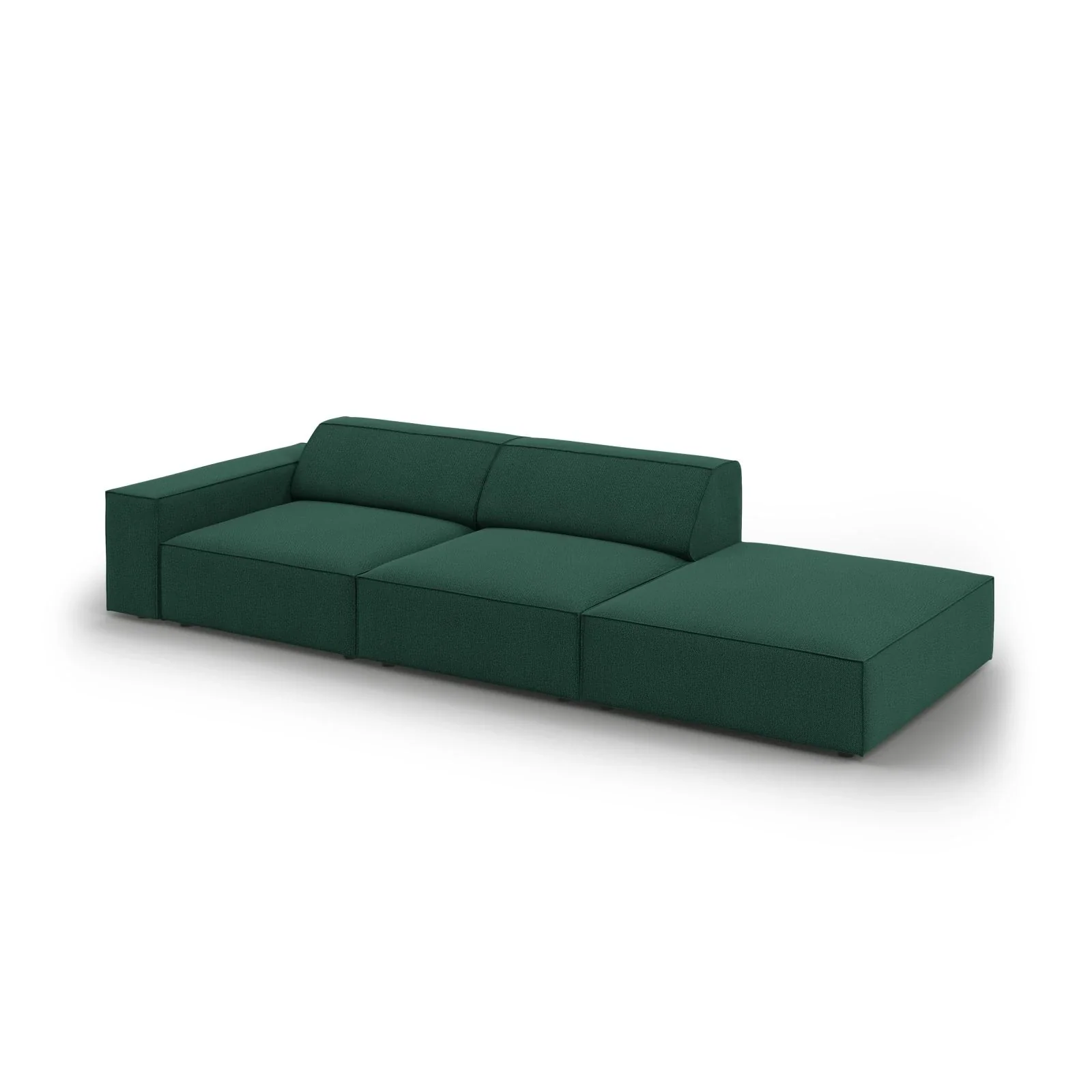 Jodie 3-Sitzer Sofa, Rechte Seite offen, eckig, aus Samt oder Strukturstoff, 262x102 cm - Image 72