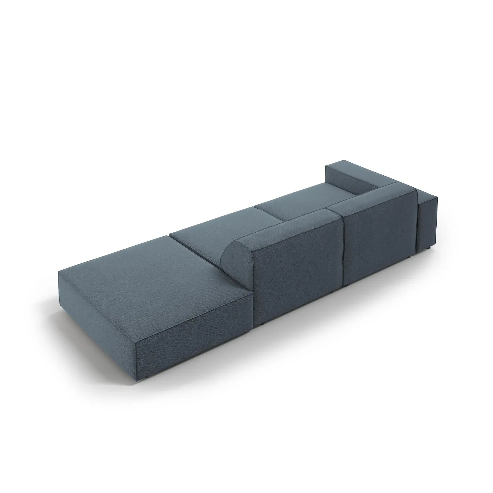 Jodie 3-Sitzer Sofa, Rechte Seite offen, eckig, aus Samt oder Strukturstoff, 262x102 cm - Image 81