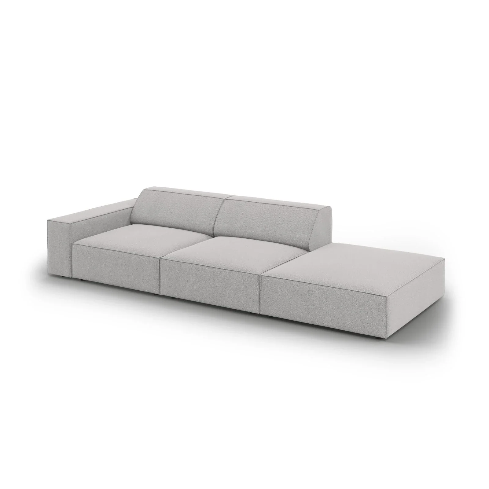 Jodie 3-Sitzer Sofa, Rechte Seite offen, eckig, aus Samt oder Strukturstoff, 262x102 cm - Image 86