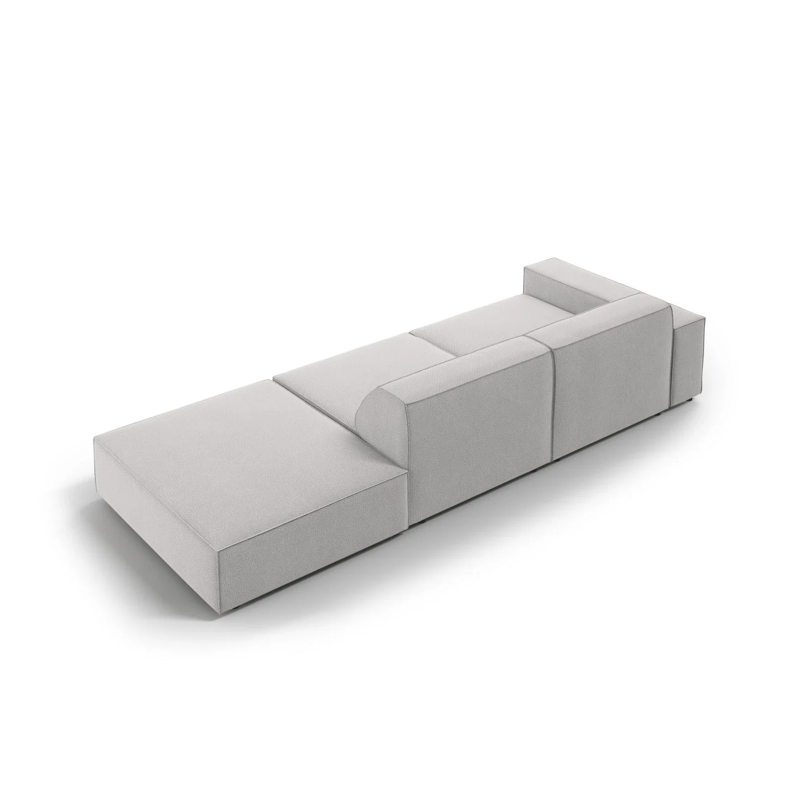 Jodie 3-Sitzer Sofa, Rechte Seite offen, eckig, aus Samt oder Strukturstoff, 262x102 cm - Image 88
