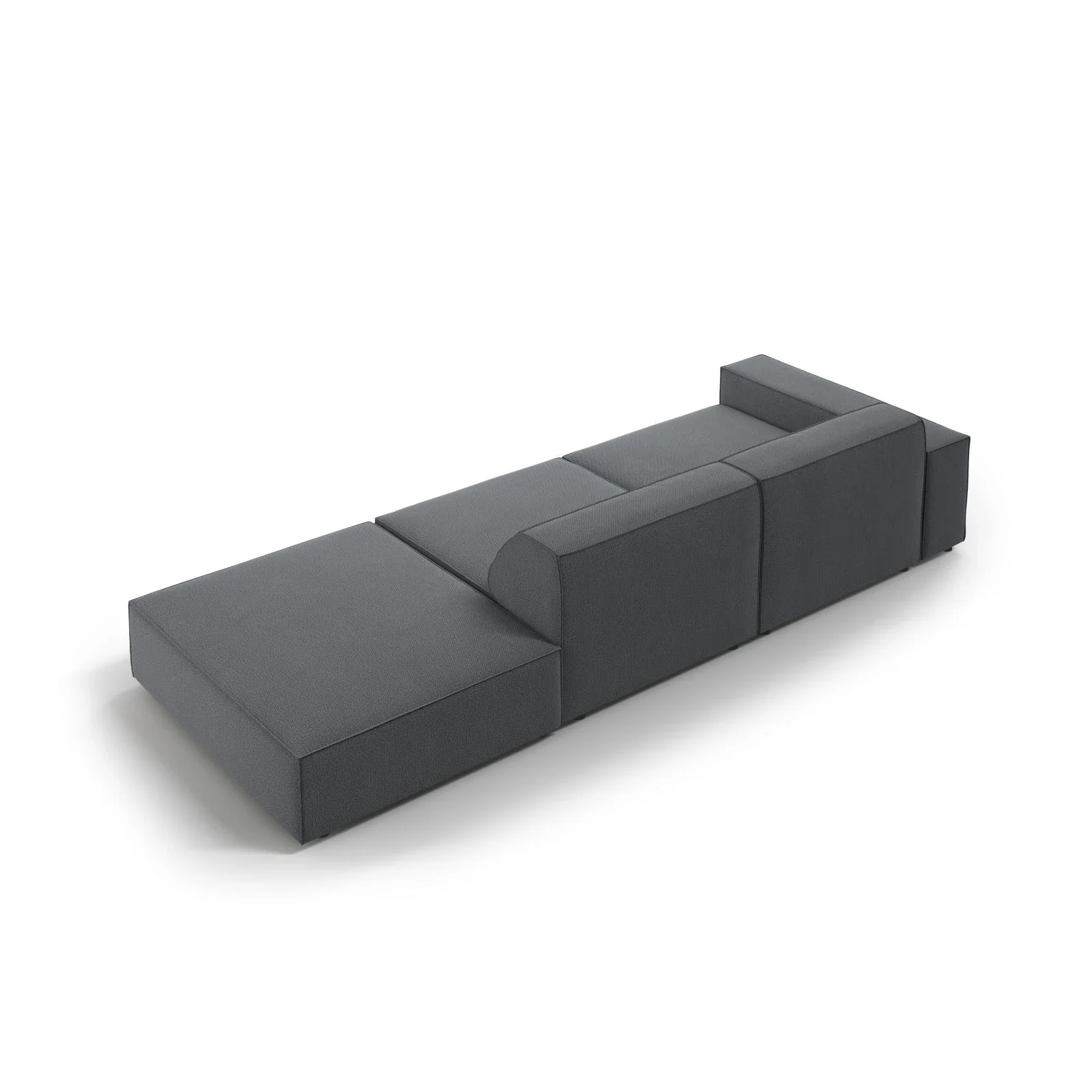 Jodie 3-Sitzer Sofa, Rechte Seite offen, eckig, aus Samt oder Strukturstoff, 262x102 cm - Image 95