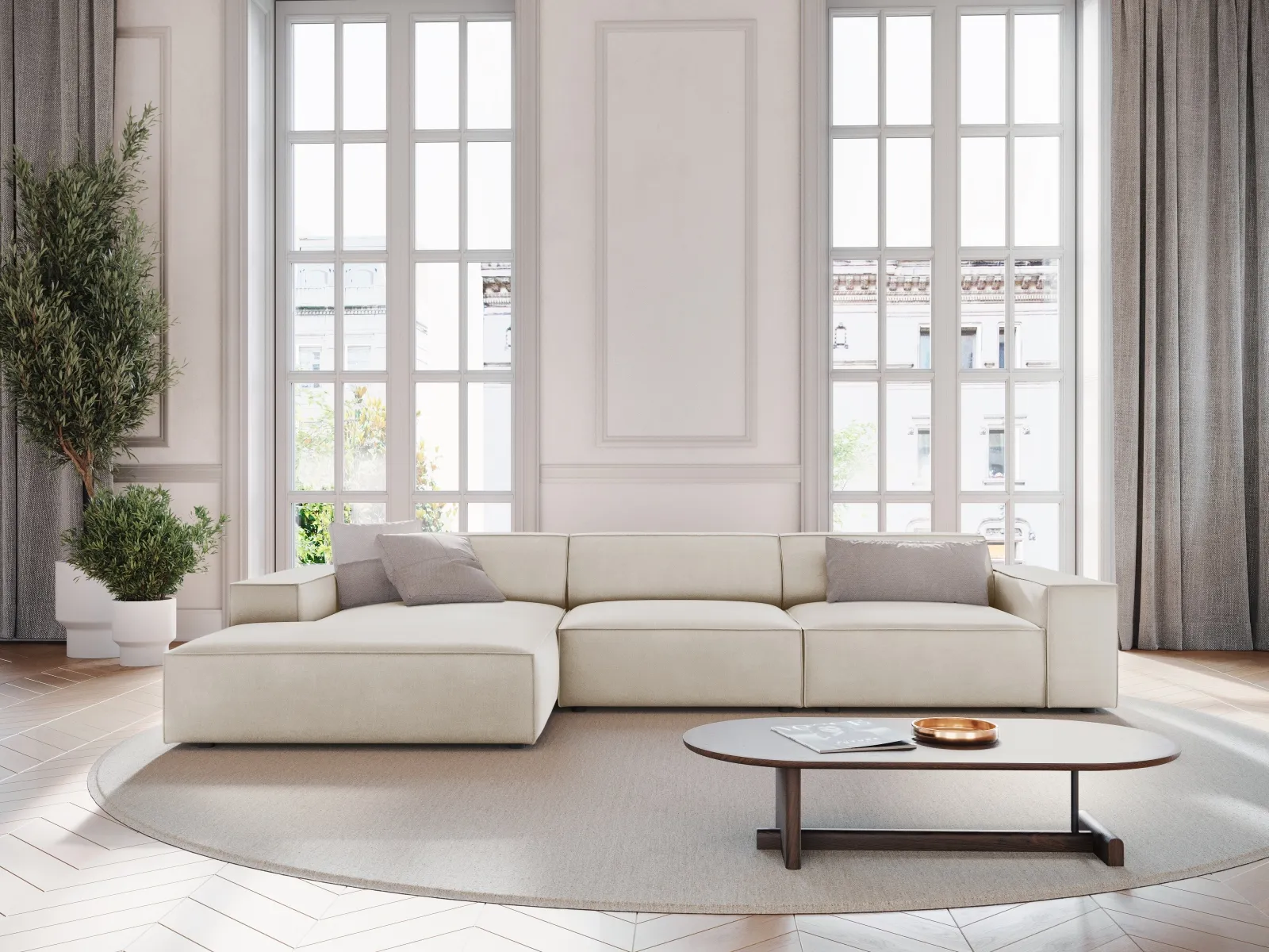Jodie 4-Sitzer Ecksofa Links 284x166 cm - Image 51