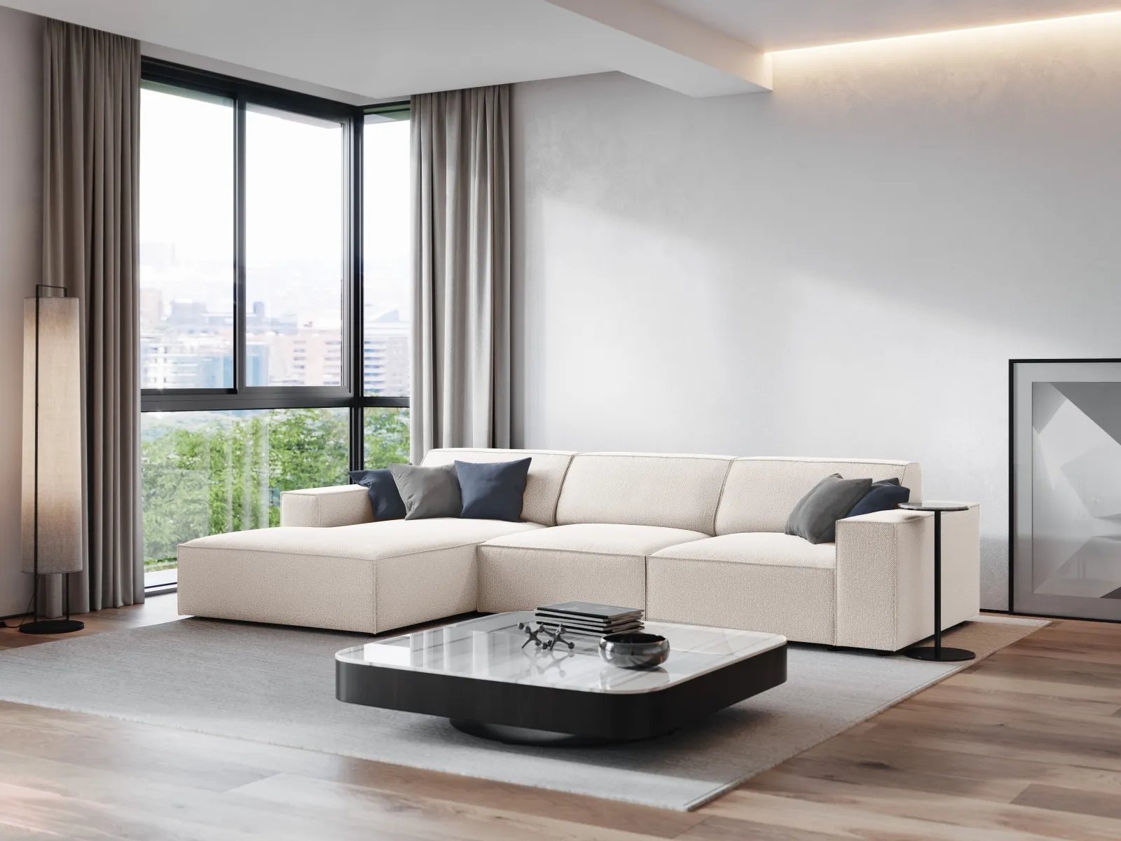 Jodie 4-Sitzer Ecksofa Links 284x166 cm - Image 65