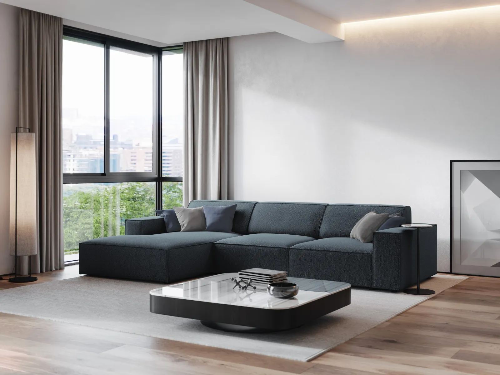 Jodie 4-Sitzer Ecksofa Links 284x166 cm - Image 79