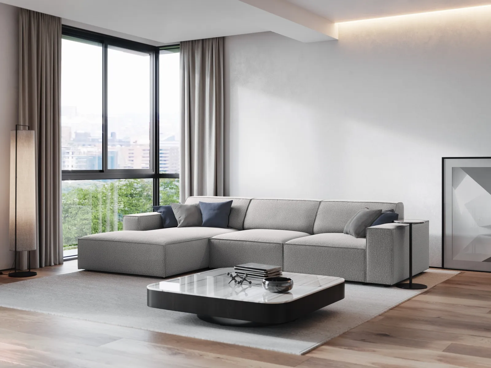 Jodie 4-Sitzer Ecksofa Links 284x166 cm - Image 86