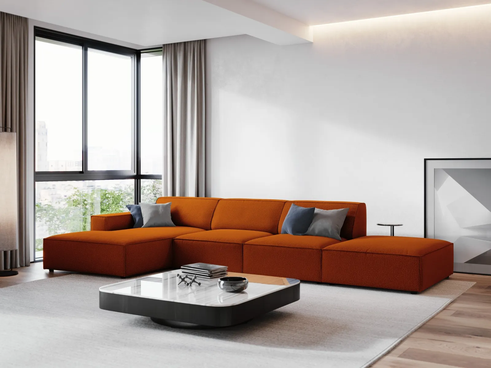 Jodie 4-Sitzer Ecksofa Links 341x166 cm - Image 107