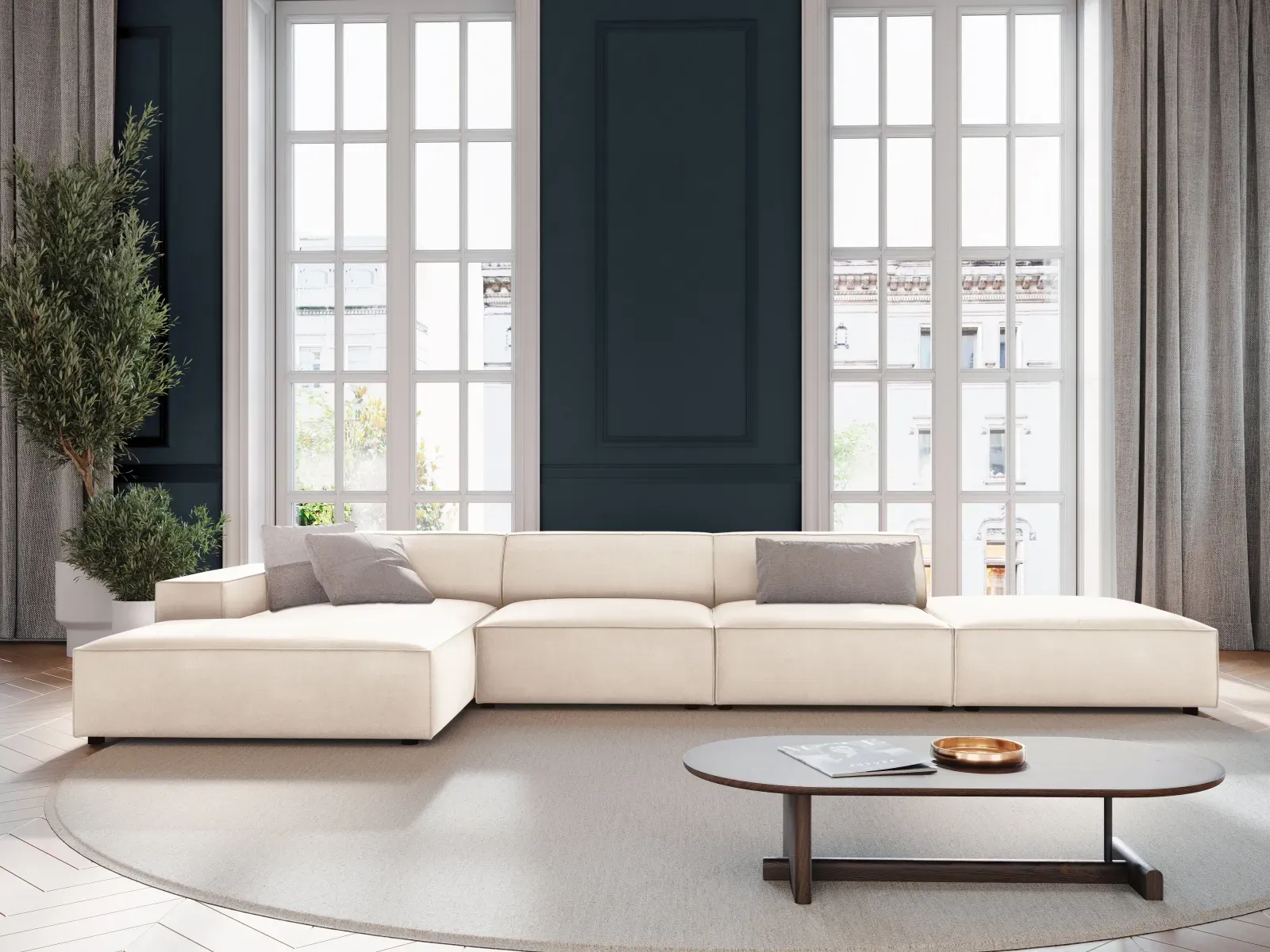 Jodie 4-Sitzer Ecksofa Links 341x166 cm - Image 2