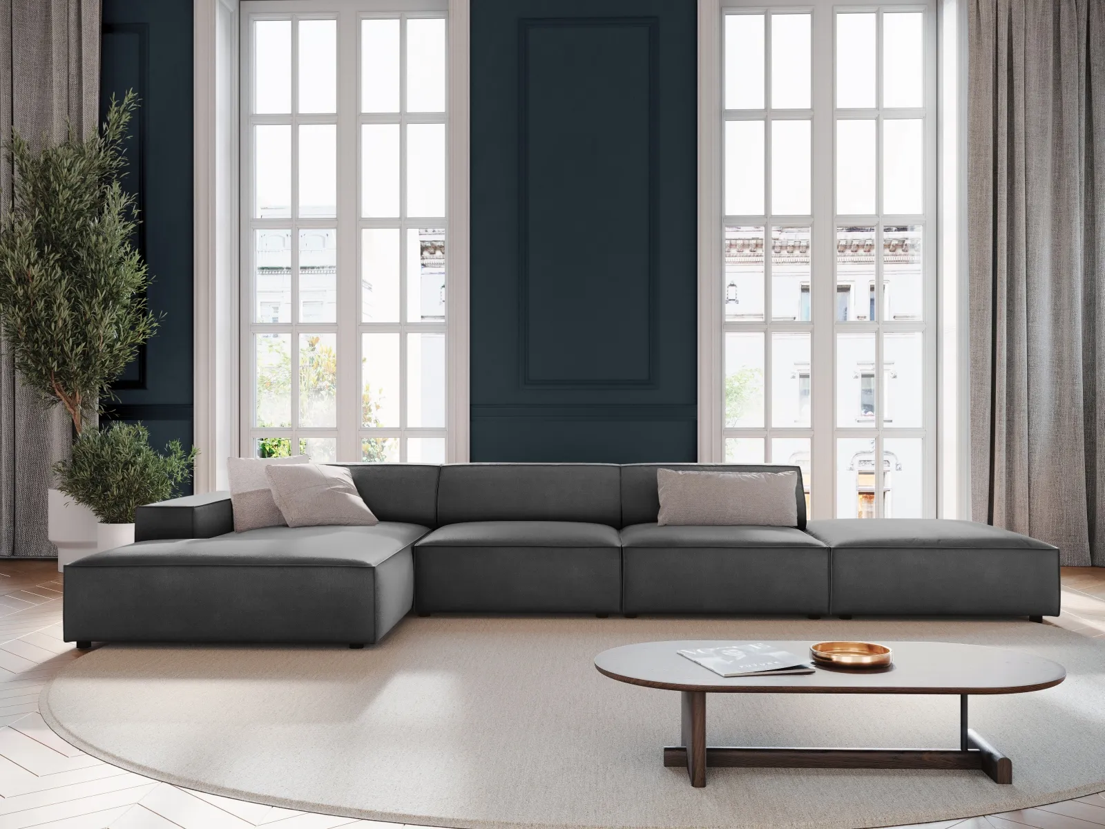 Jodie 4-Sitzer Ecksofa Links 341x166 cm - Image 37