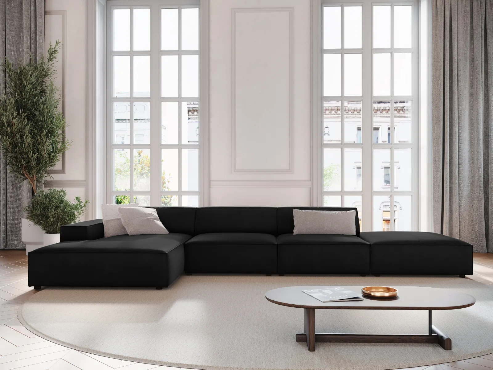 Jodie 4-Sitzer Ecksofa Links 341x166 cm - Image 44