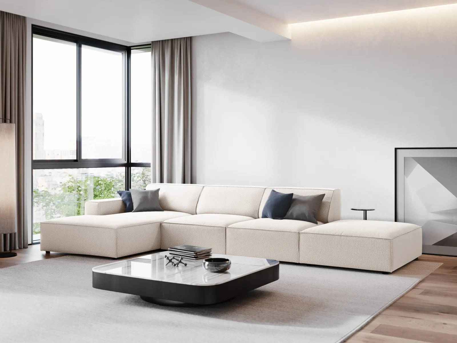 Jodie 4-Sitzer Ecksofa Links 341x166 cm - Image 65