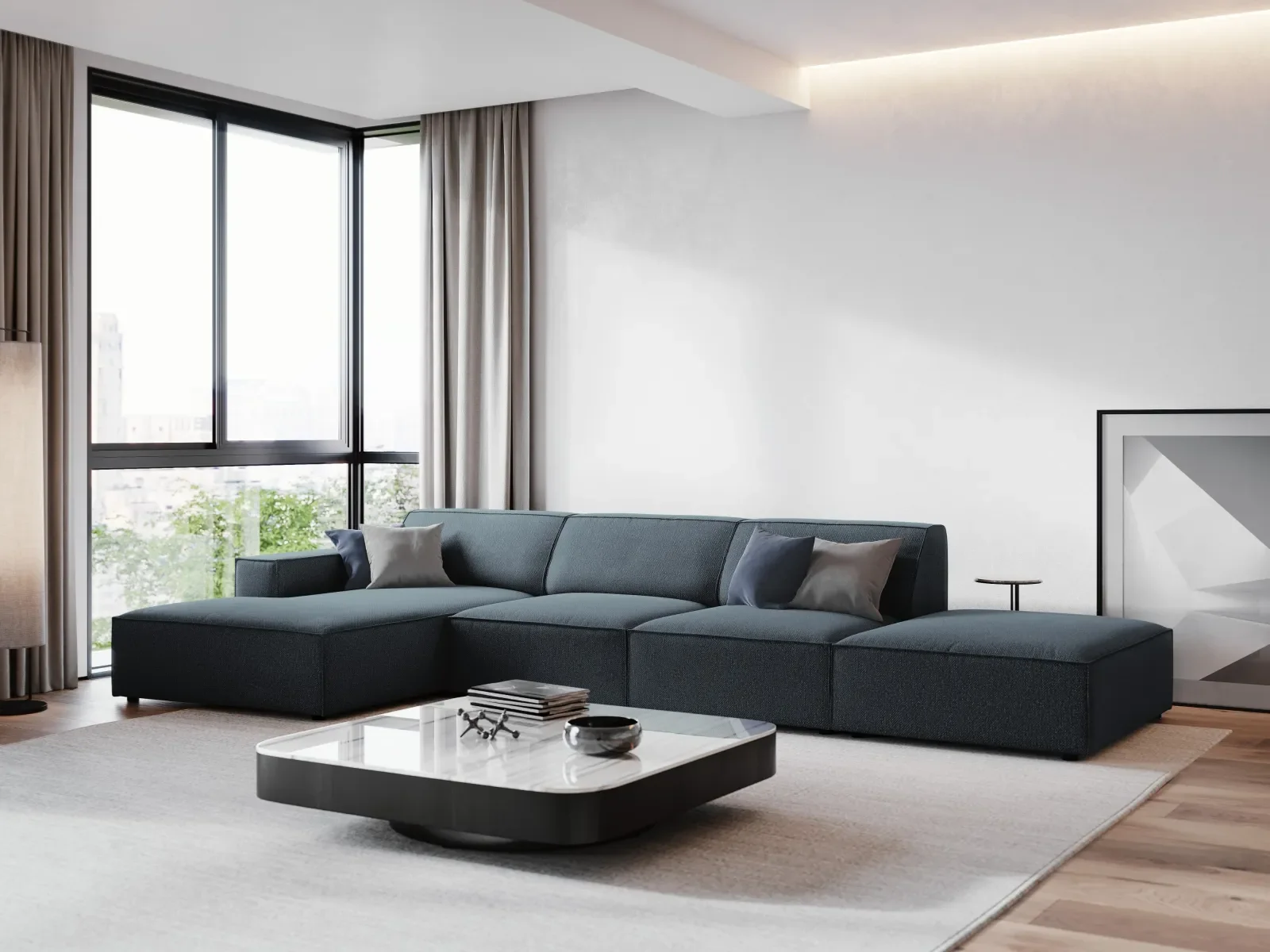Jodie 4-Sitzer Ecksofa Links 341x166 cm - Image 79