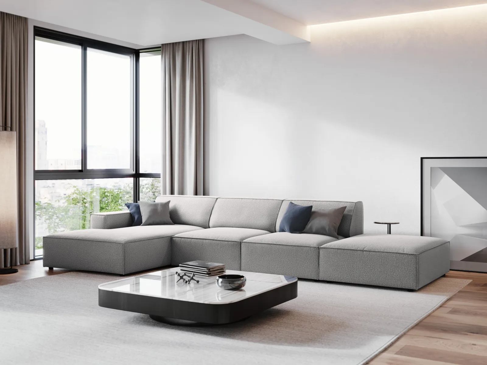 Jodie 4-Sitzer Ecksofa Links 341x166 cm - Image 86