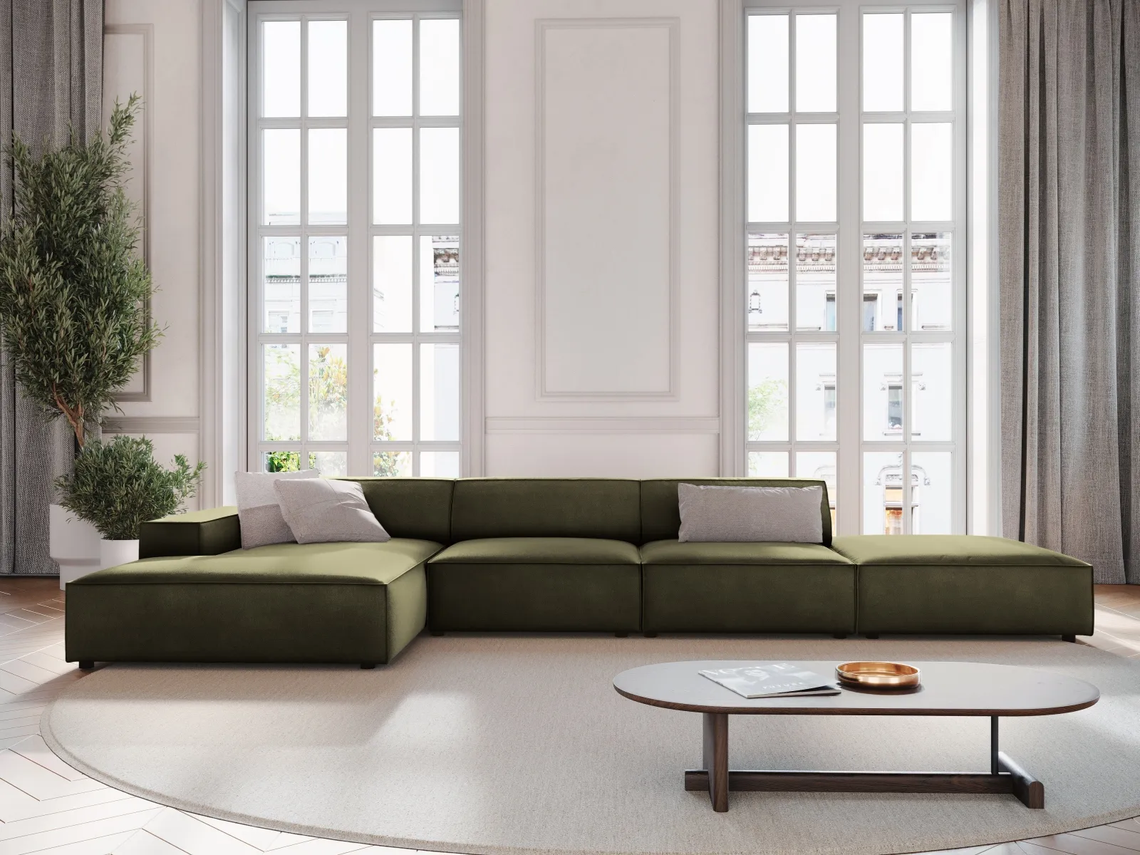 Jodie 4-Sitzer Ecksofa Links 341x166 cm - Image 9