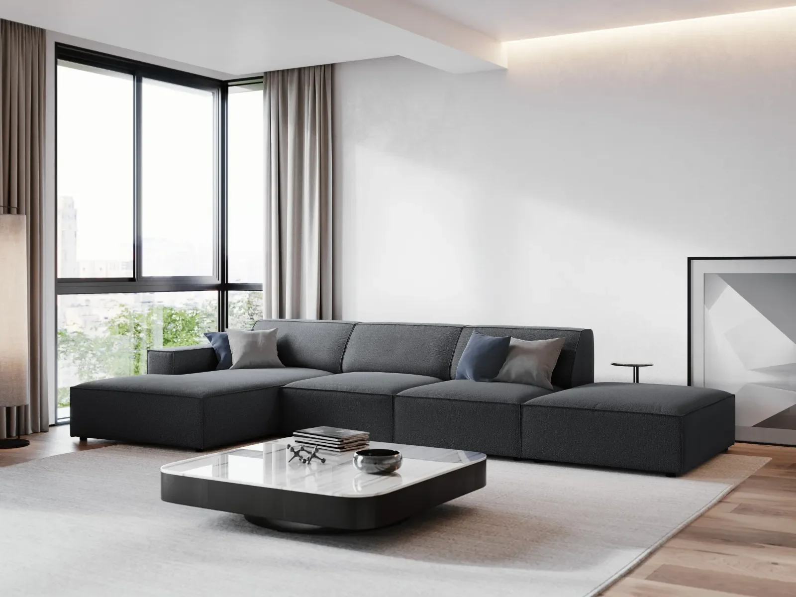 Jodie 4-Sitzer Ecksofa Links 341x166 cm - Image 93