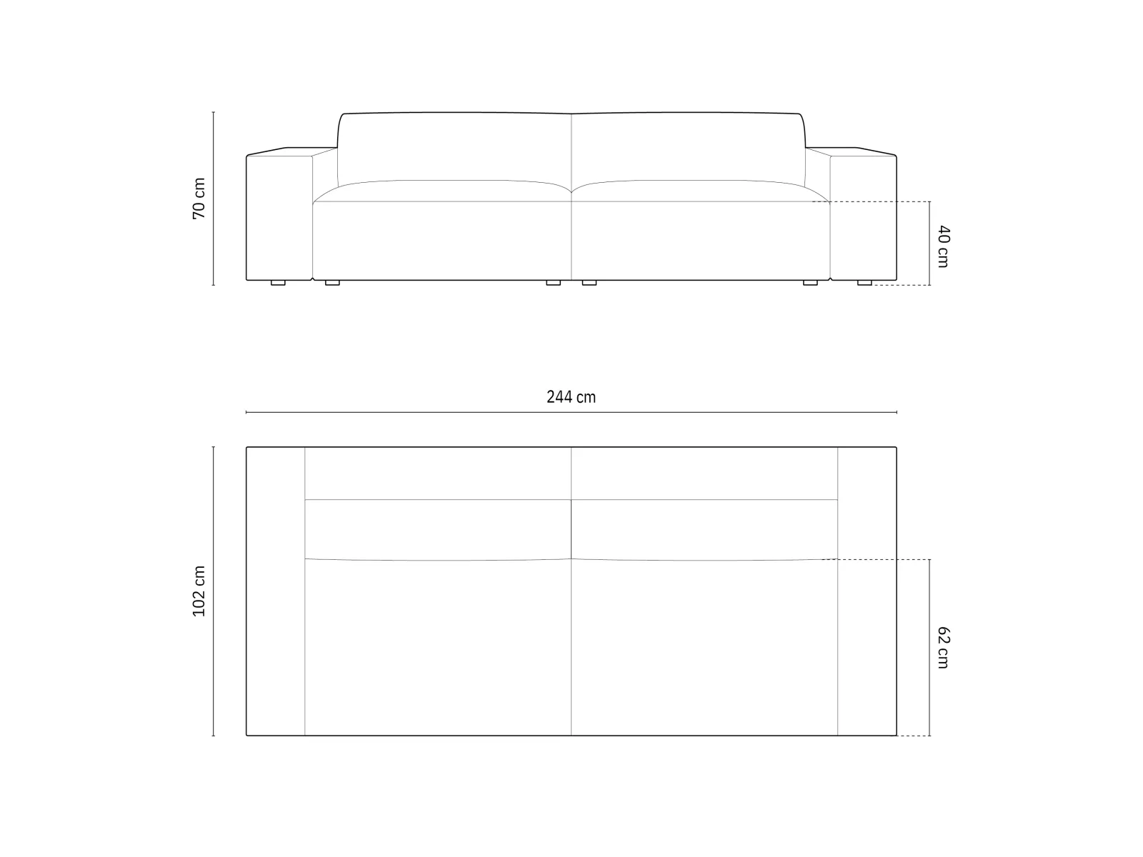 Jodie 4-Sitzer Sofa 244x102cm - Image 48