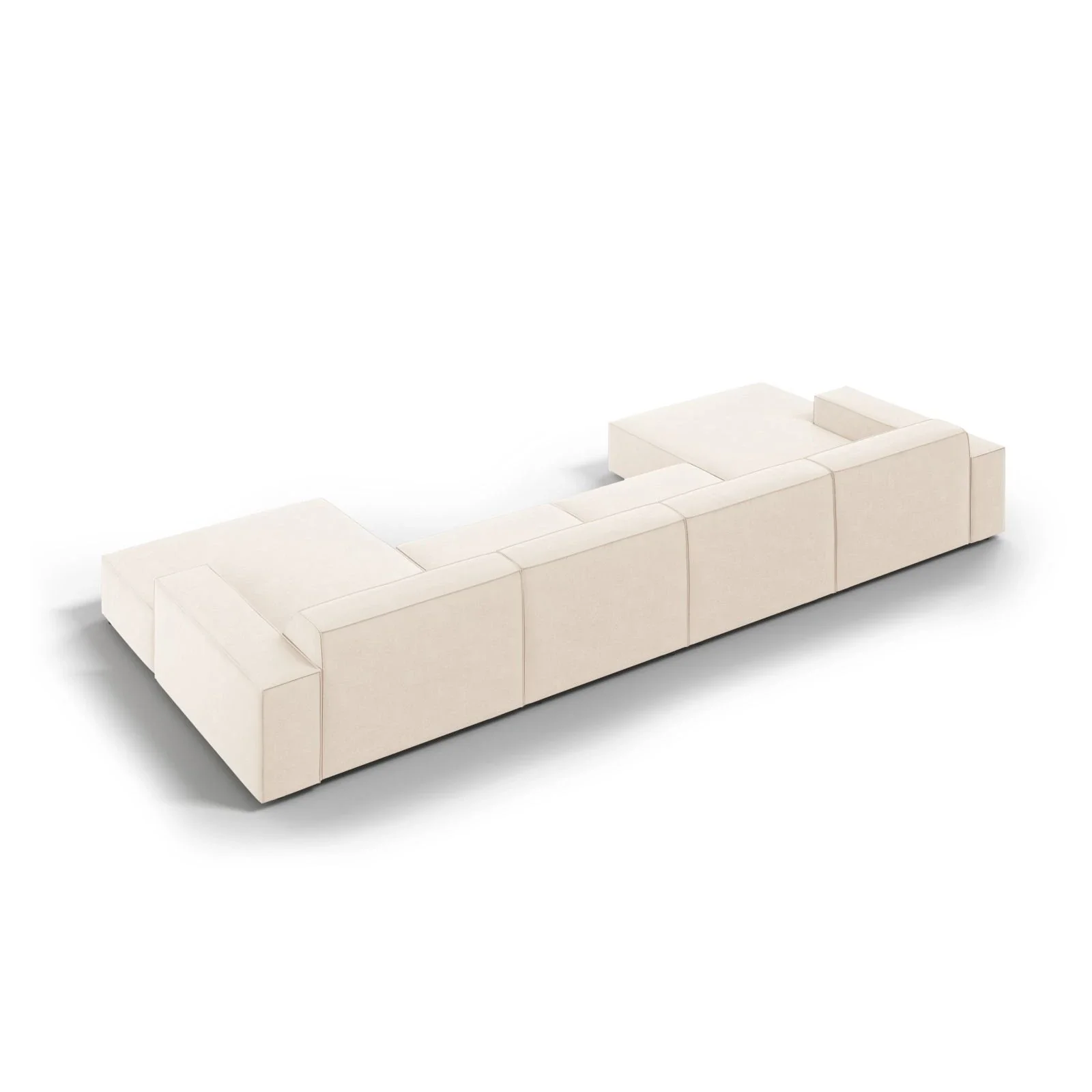 Jodie 6-Sitzer Panorama-Ecksofa symmetrisch, aus Samt oder Strukturstoff, 364x166 cm - Image 4