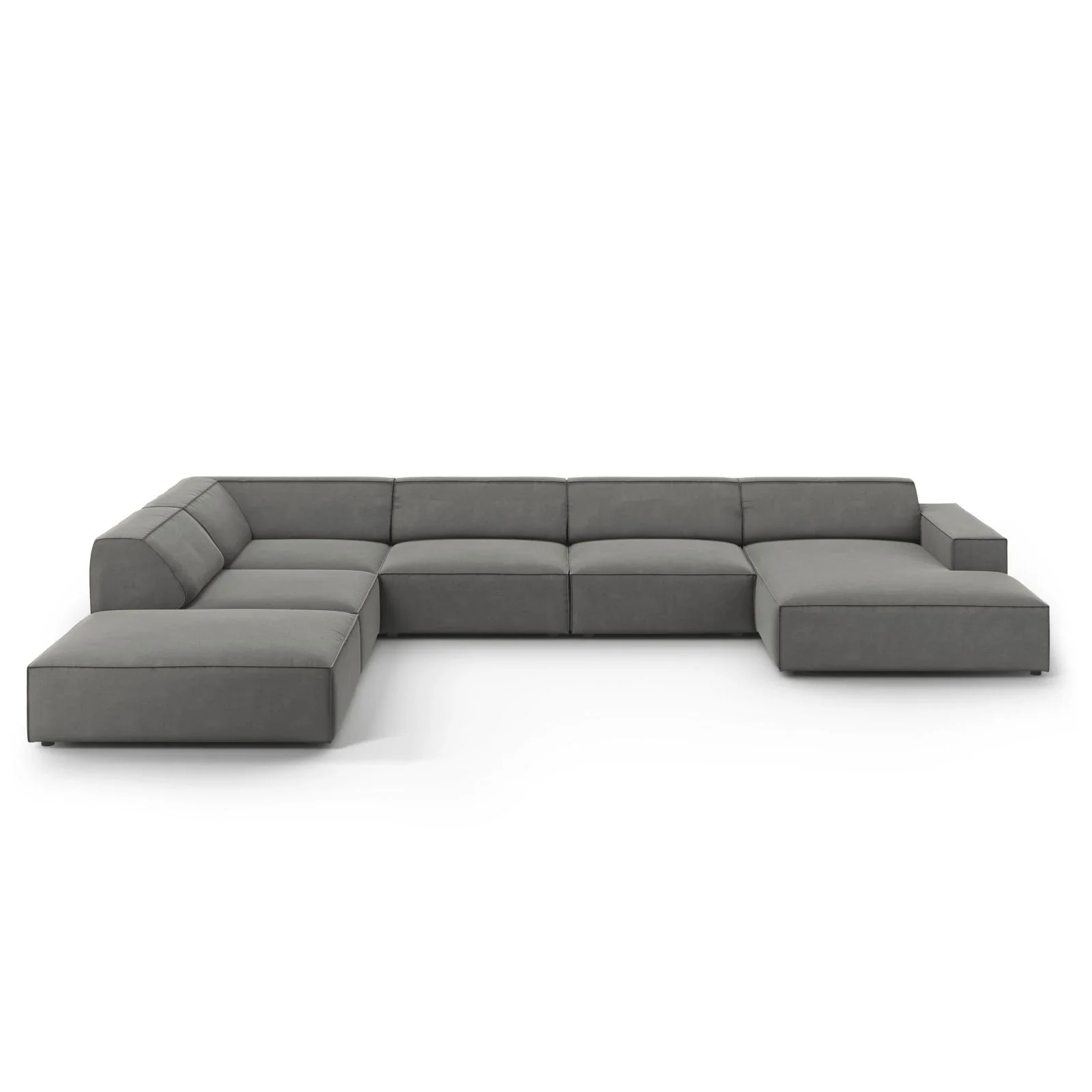 Jodie 7-Sitzer Panorama-Ecksofa, Linke Seite, aus Samt oder Strukturstoff, 364x262 cm - Image 21