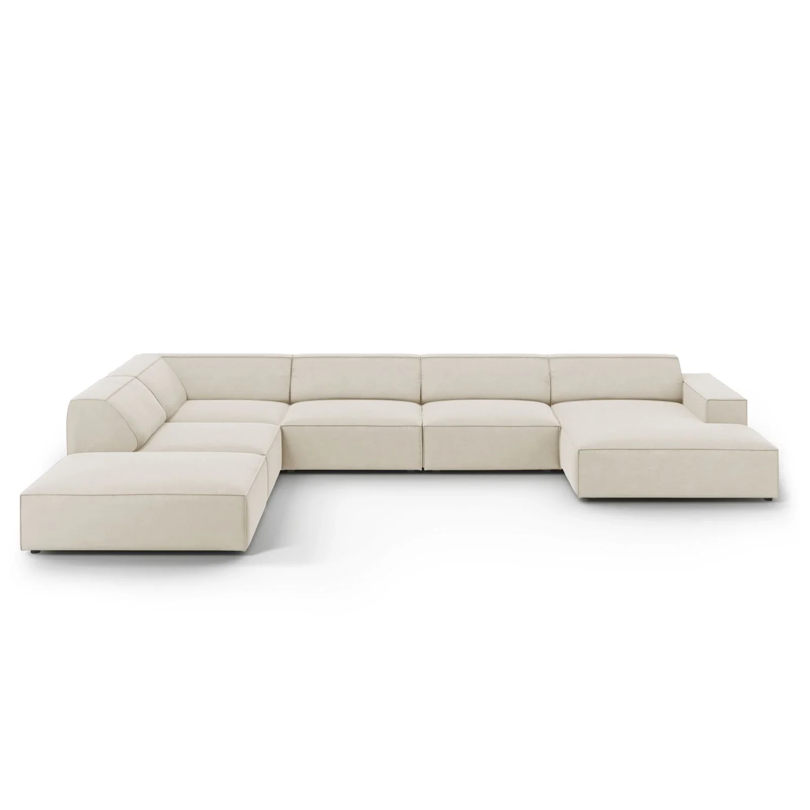 Jodie 7-Sitzer Panorama-Ecksofa, Linke Seite, aus Samt oder Strukturstoff, 364x262 cm - Image 36
