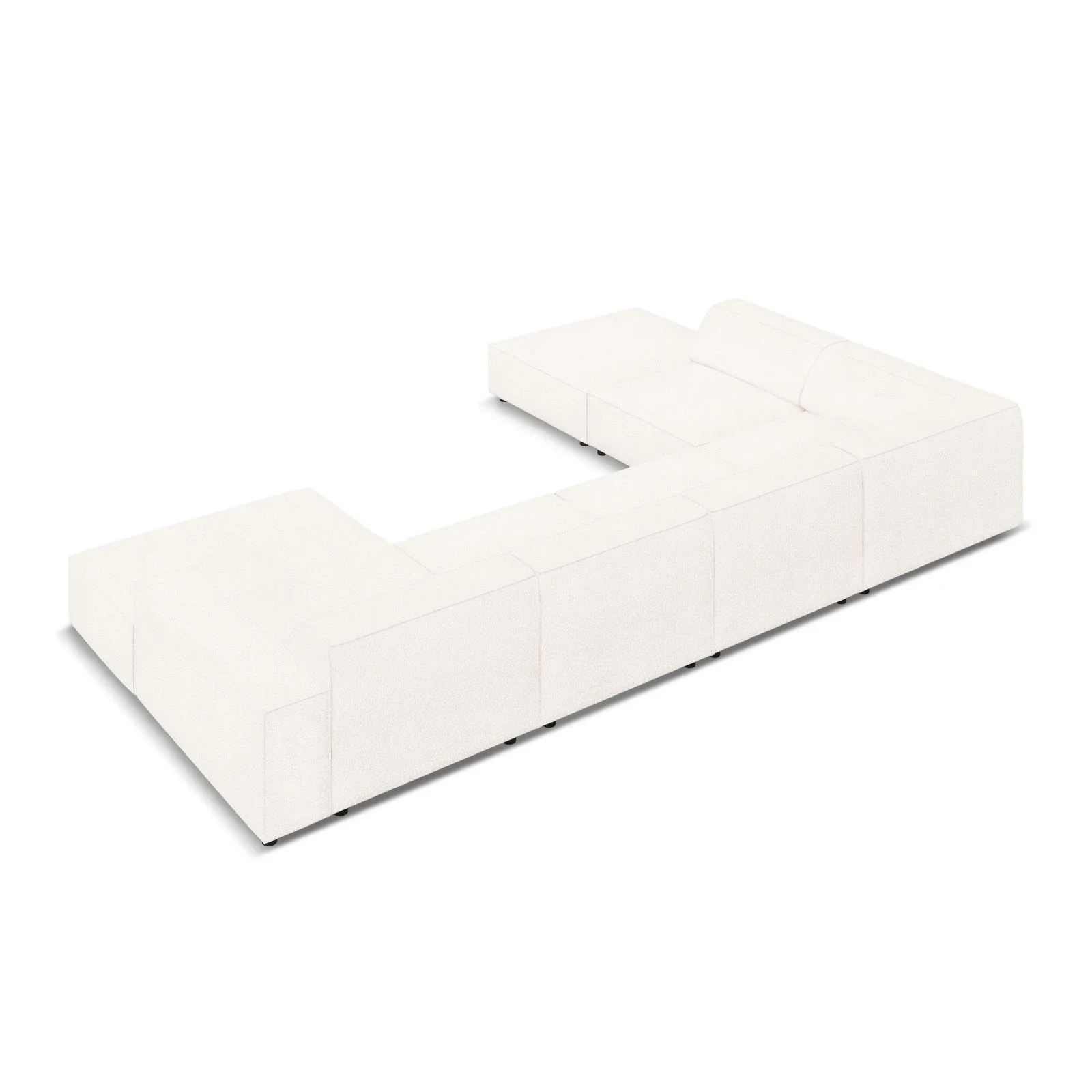 Jodie 7-Sitzer Panorama-Ecksofa, Linke Seite, aus Samt oder Strukturstoff, 364x262 cm - Image 45