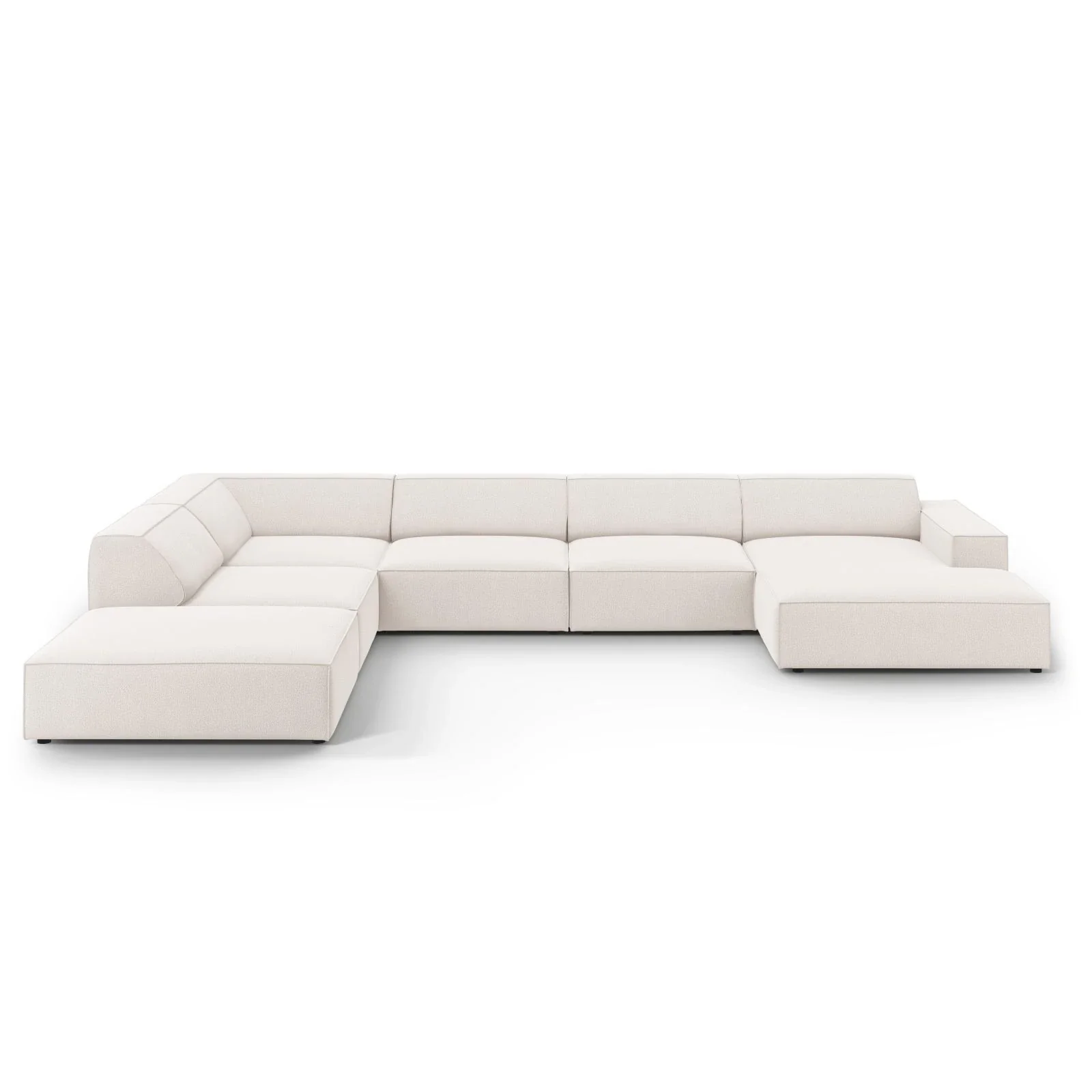 Jodie 7-Sitzer Panorama-Ecksofa, Linke Seite, aus Samt oder Strukturstoff, 364x262 cm - Image 48