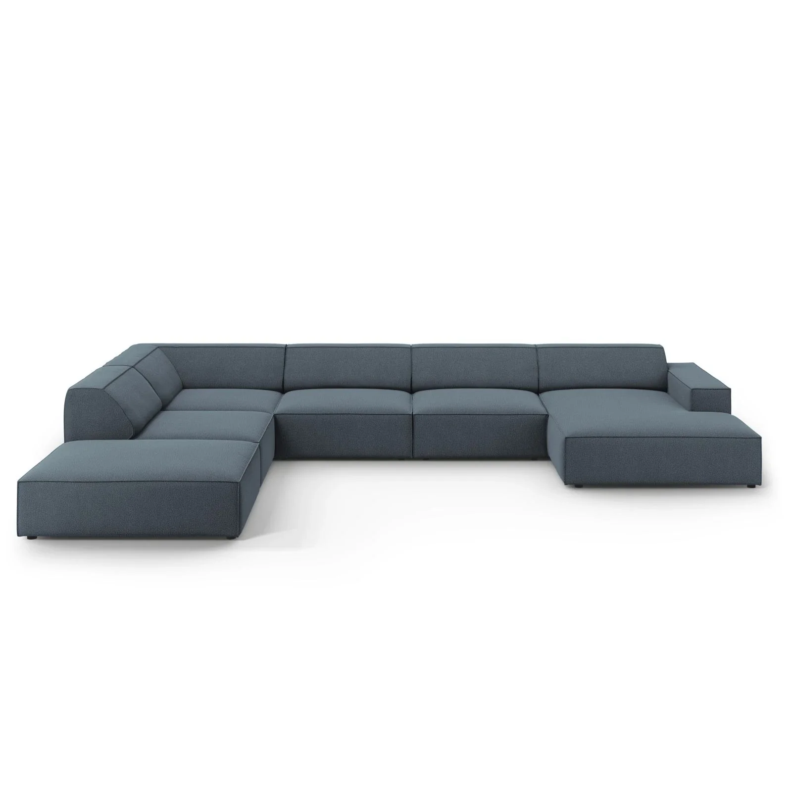 Jodie 7-Sitzer Panorama-Ecksofa, Linke Seite, aus Samt oder Strukturstoff, 364x262 cm - Image 60