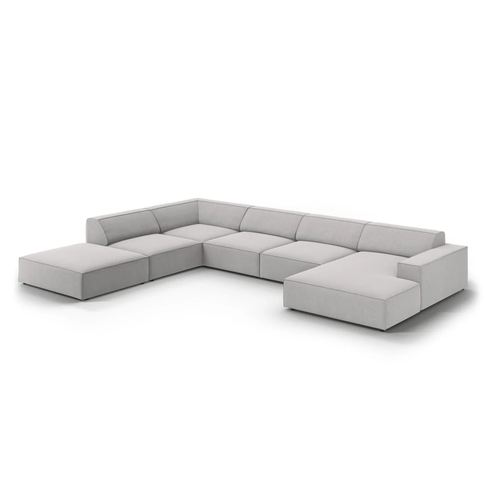 Jodie 7-Sitzer Panorama-Ecksofa, Linke Seite, aus Samt oder Strukturstoff, 364x262 cm - Image 68