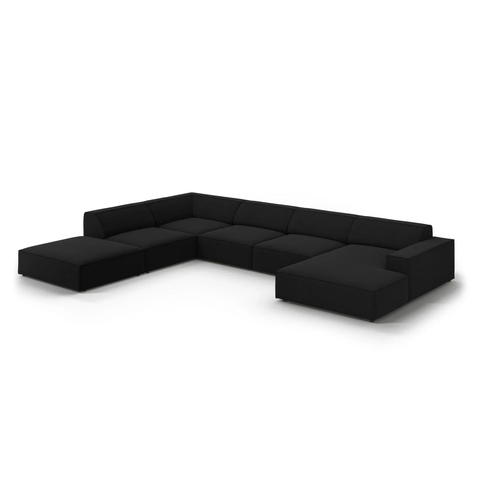 Jodie 7-Sitzer Panorama-Ecksofa, Linke Seite, aus Samt oder Strukturstoff, 364x262 cm - Image 80