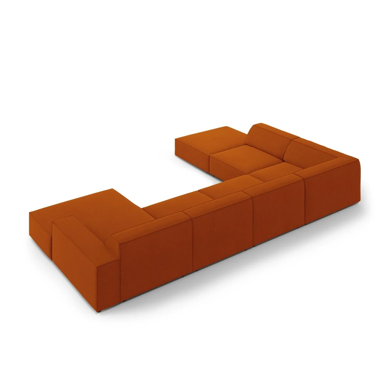 Jodie 7-Sitzer Panorama-Ecksofa, Linke Seite, aus Samt oder Strukturstoff, 364x262 cm - Image 87