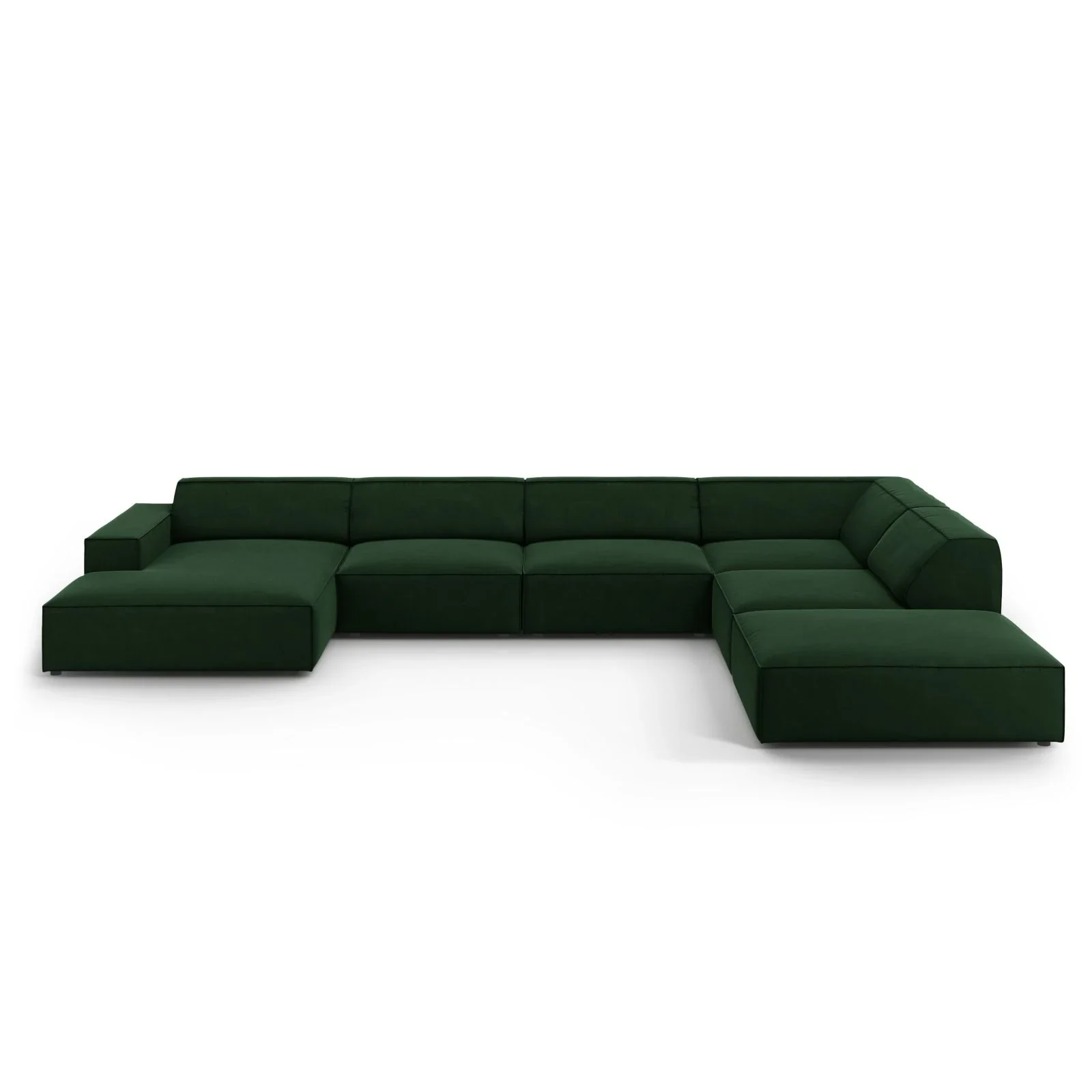 Jodie 7-Sitzer Panorama-Ecksofa, Rechte Seite, aus Samt oder Strukturstoff, 364x262 cm - Image 11