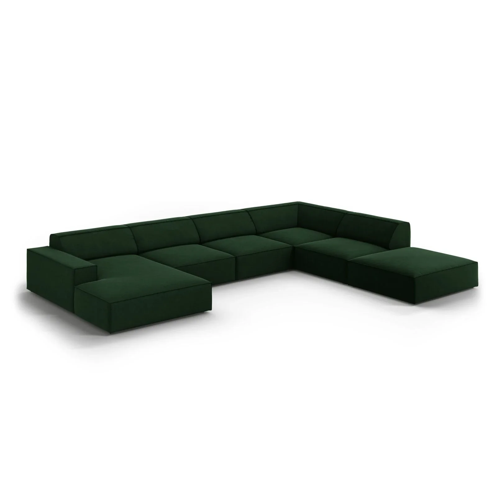Jodie 7-Sitzer Panorama-Ecksofa, Rechte Seite, aus Samt oder Strukturstoff, 364x262 cm - Image 13