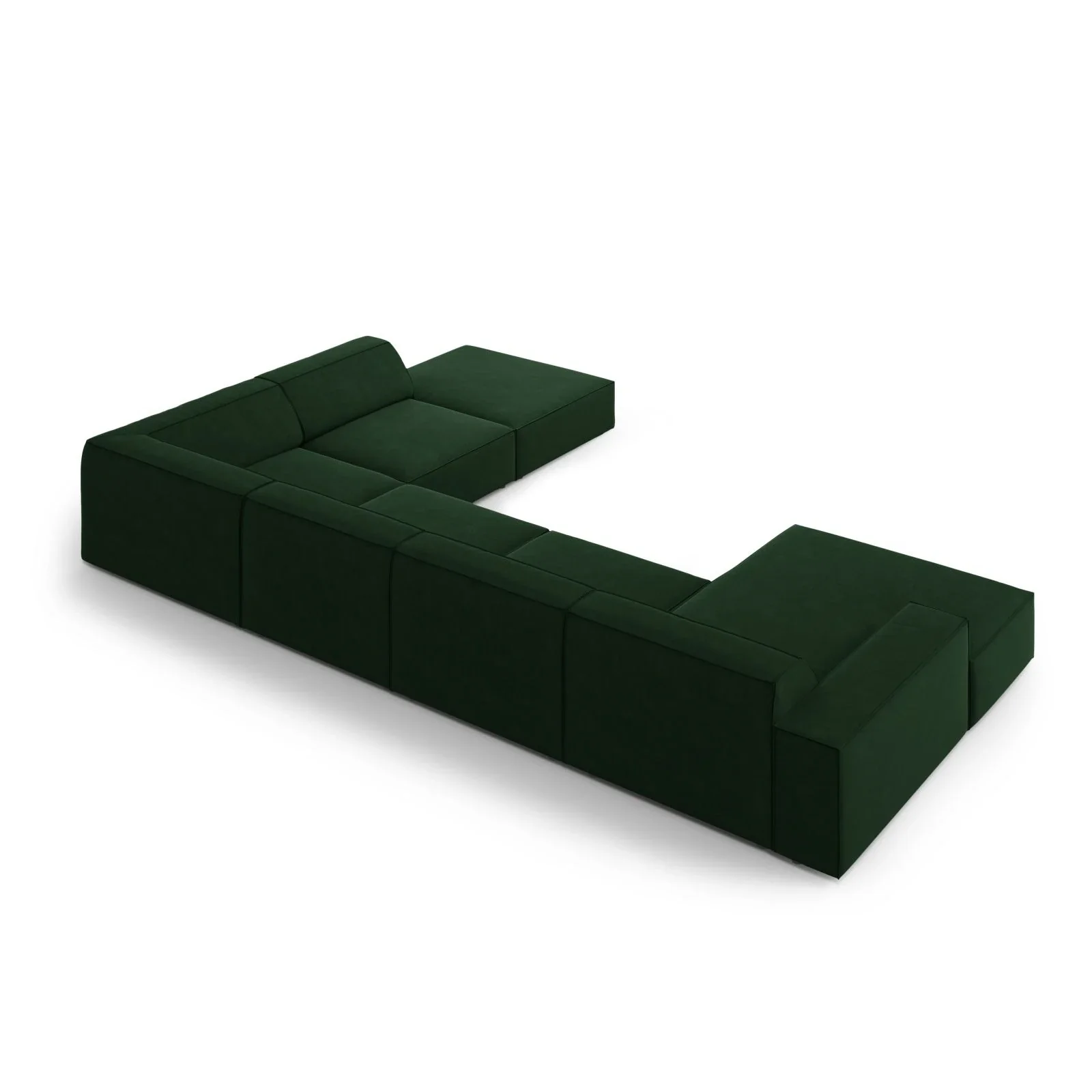 Jodie 7-Sitzer Panorama-Ecksofa, Rechte Seite, aus Samt oder Strukturstoff, 364x262 cm - Image 14