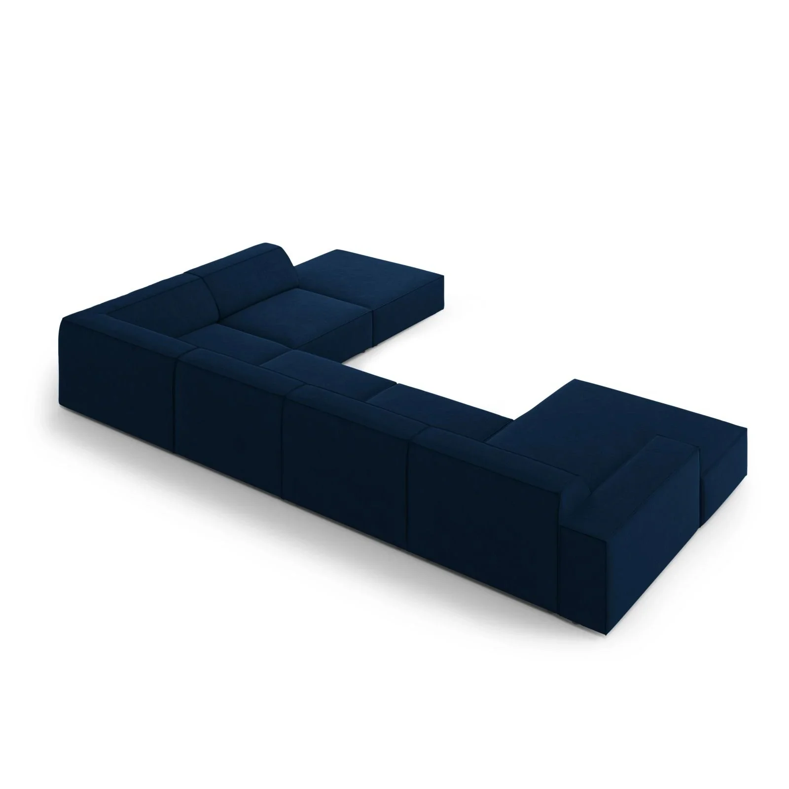 Jodie 7-Sitzer Panorama-Ecksofa, Rechte Seite, aus Samt oder Strukturstoff, 364x262 cm - Image 19